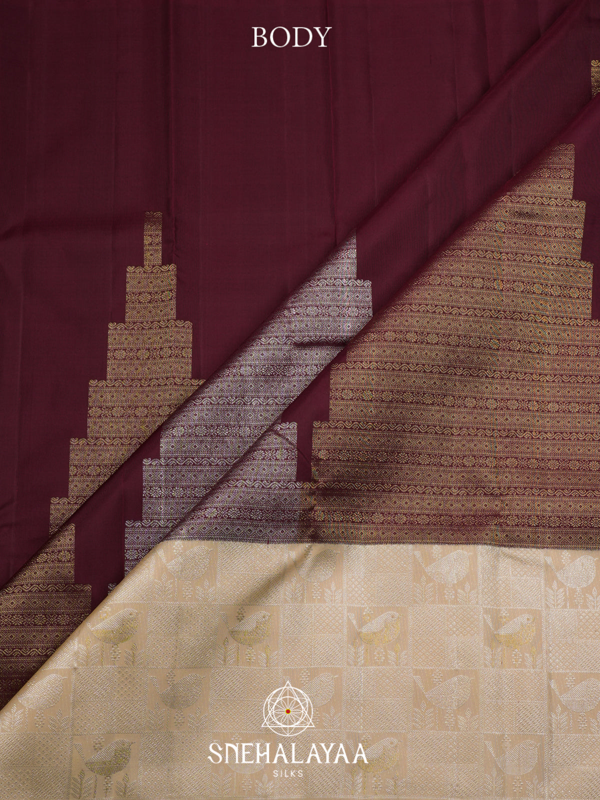Maroon Kanjivaram Silk Saree