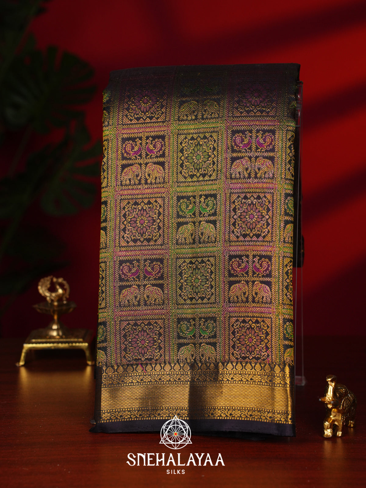 Black Kanjivaram Silk Saree