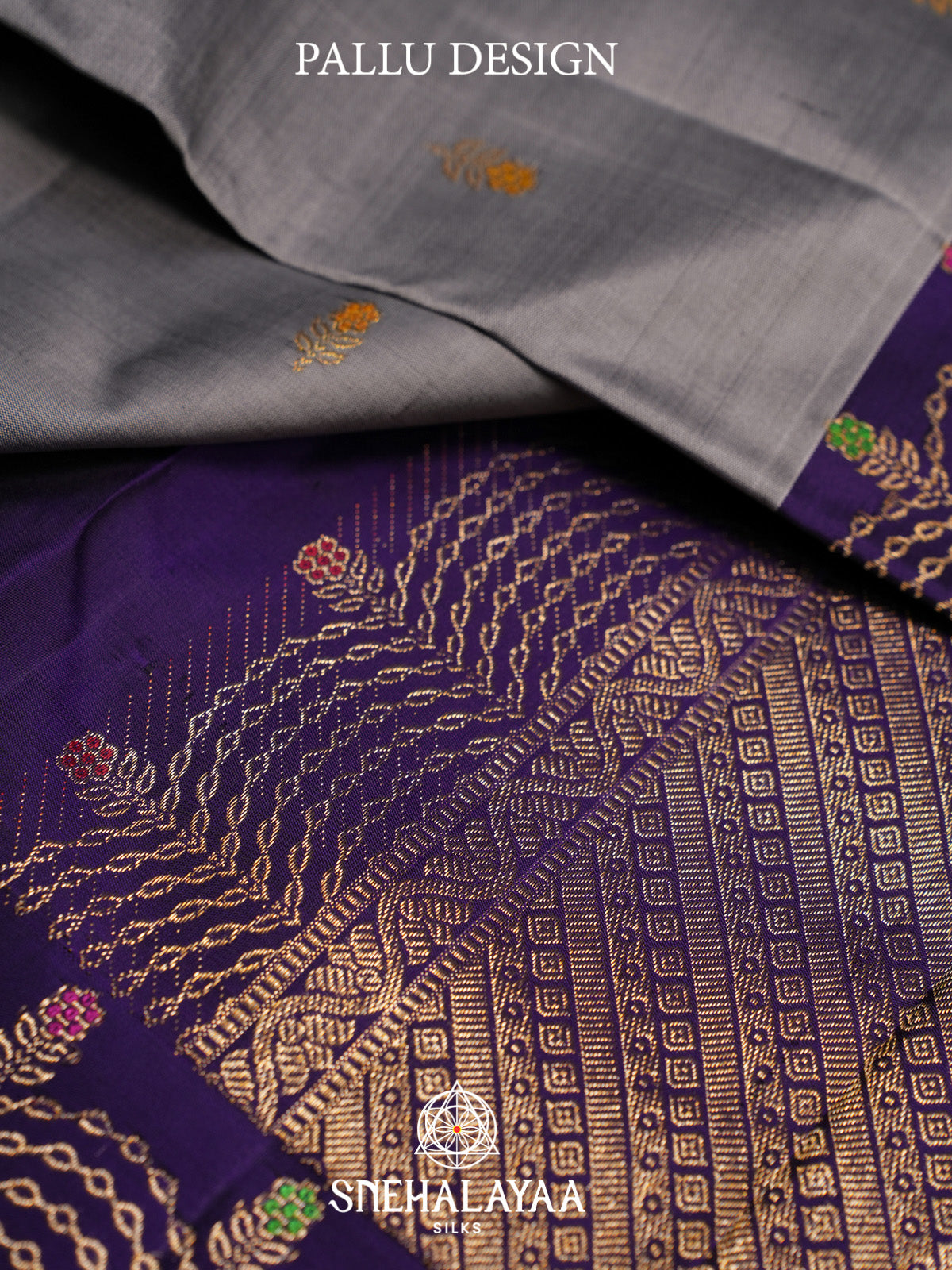 Grey Kanjivaram Silk Saree