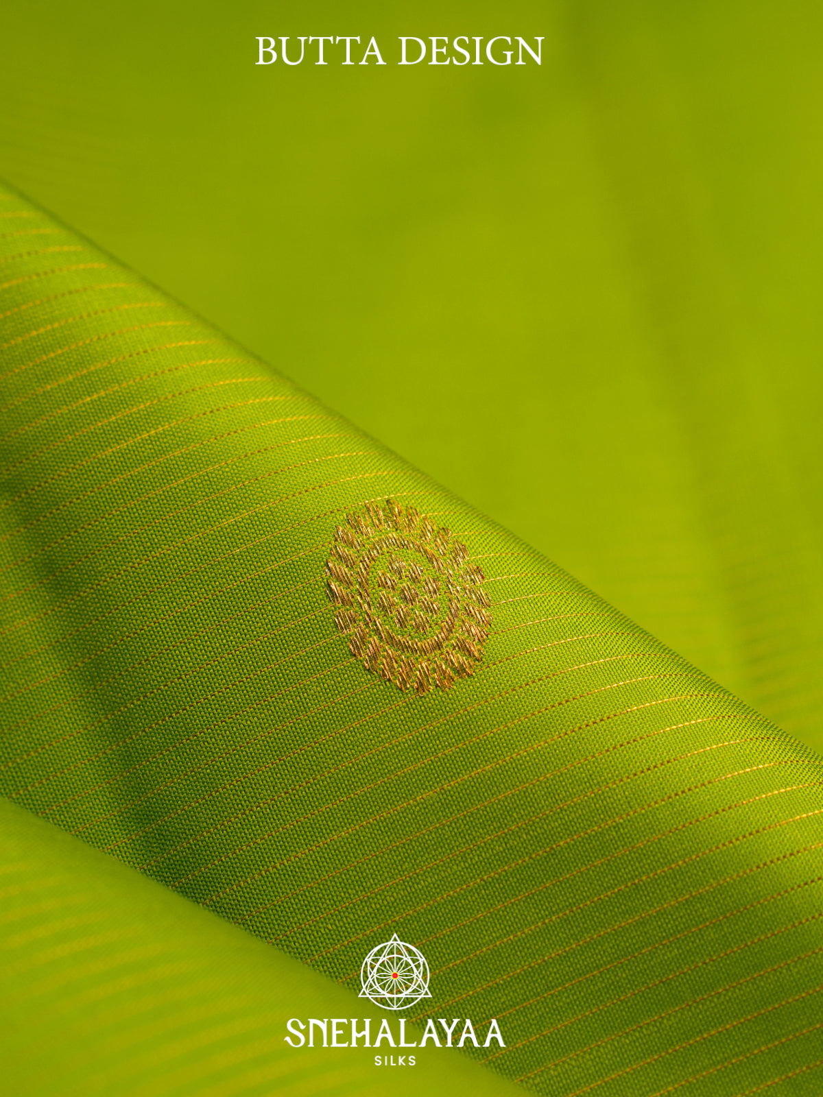 Lime Green Kanjivaram Silk Saree