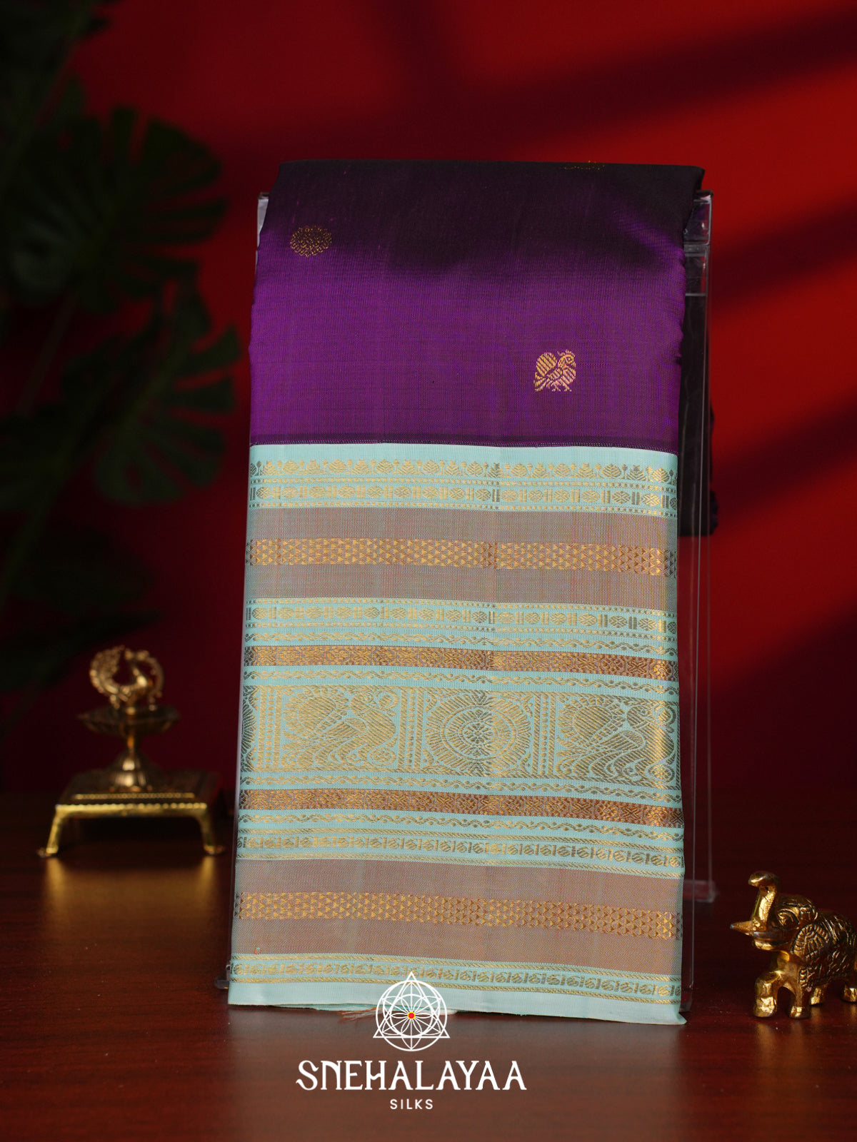 Purple Kanjivaram Silk Saree