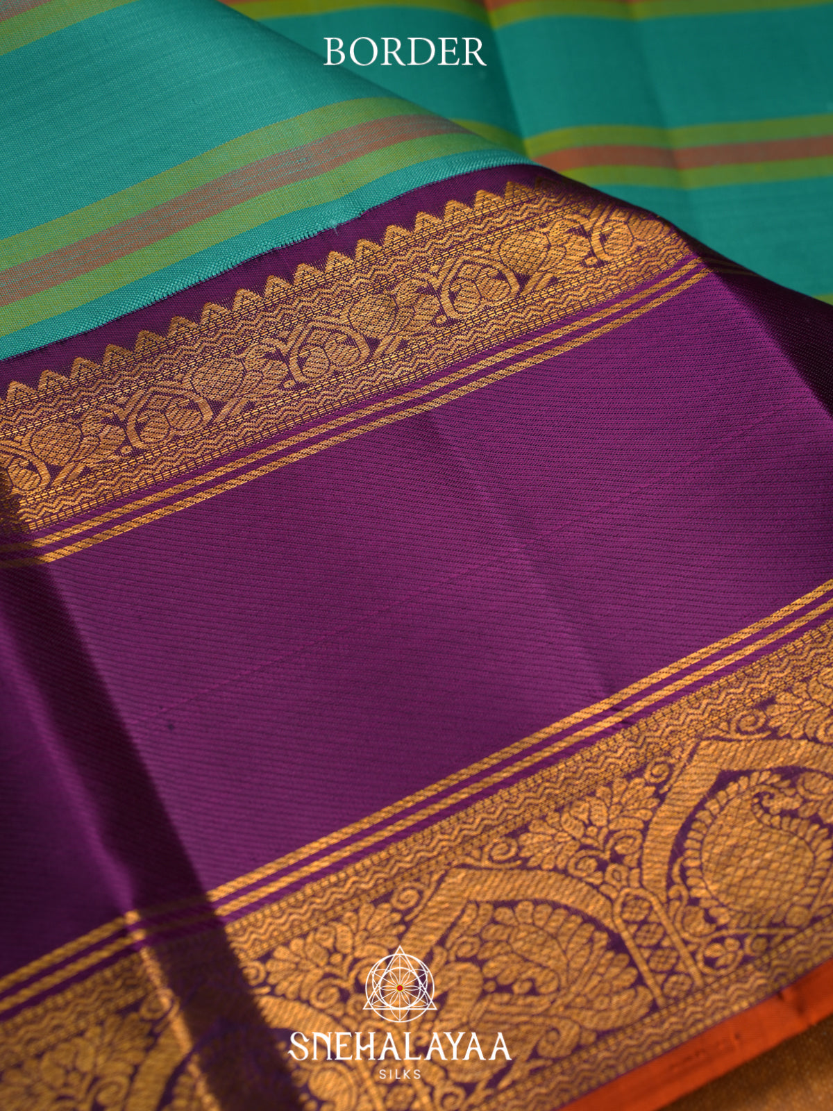 Teal Green Kanjivaram Silk Saree