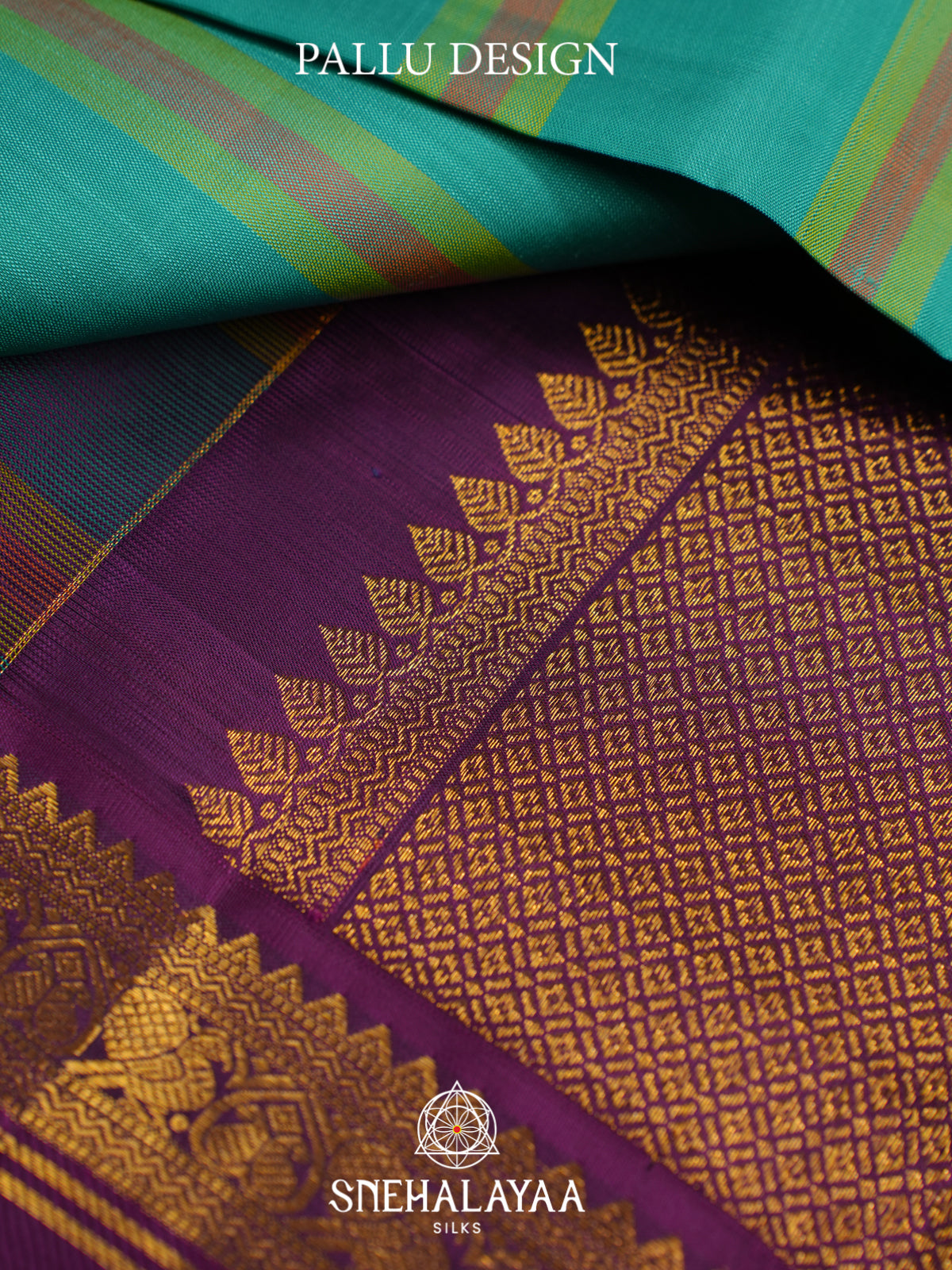 Teal Green Kanjivaram Silk Saree