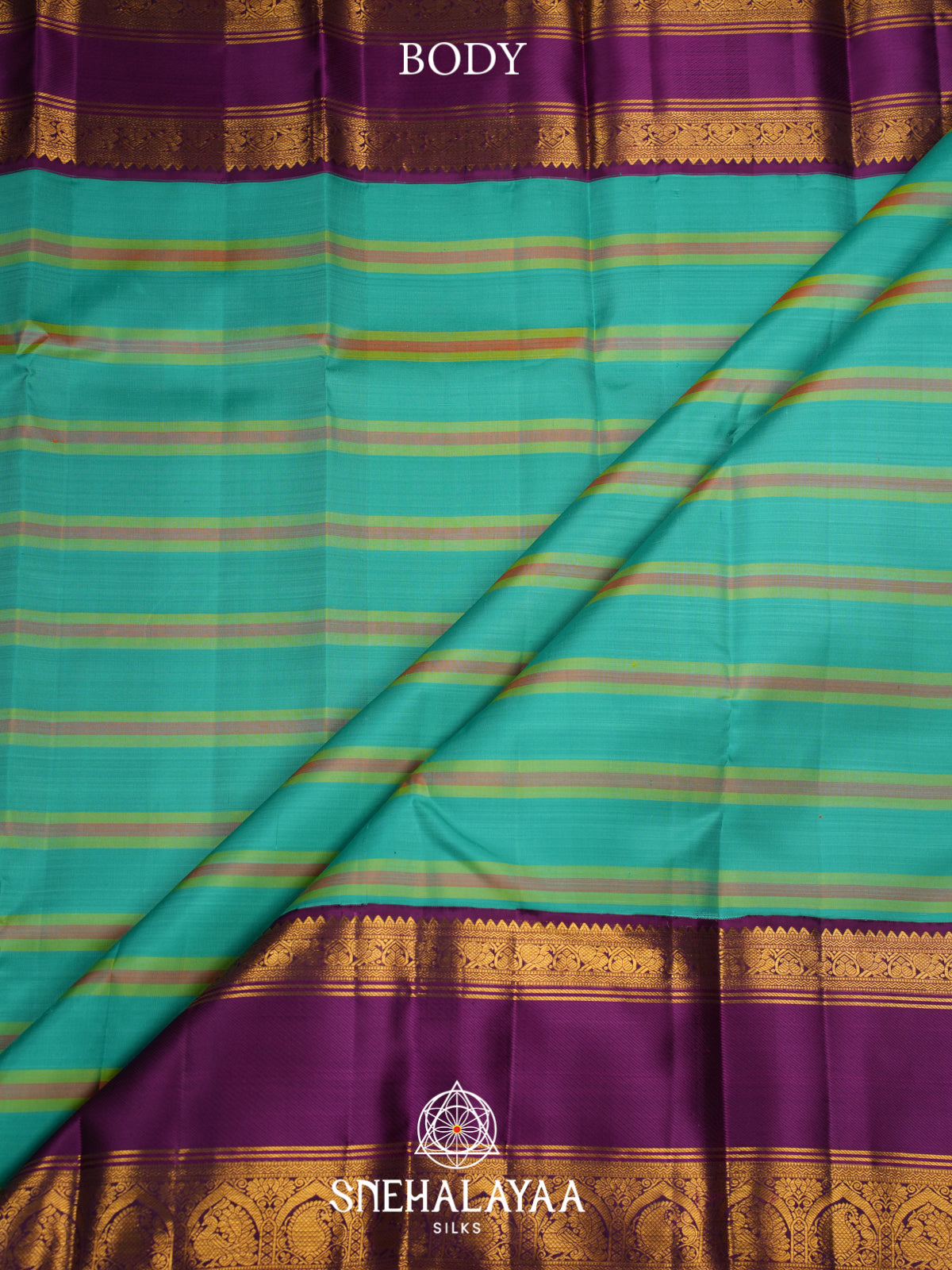 Teal Green Kanjivaram Silk Saree