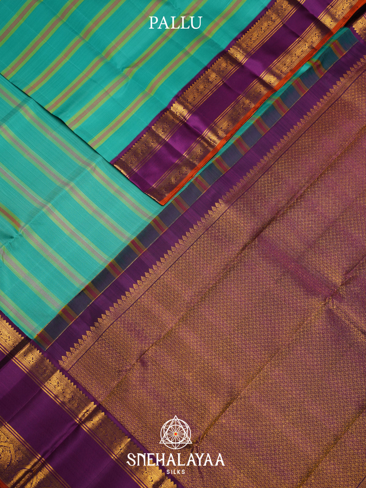 Teal Green Kanjivaram Silk Saree
