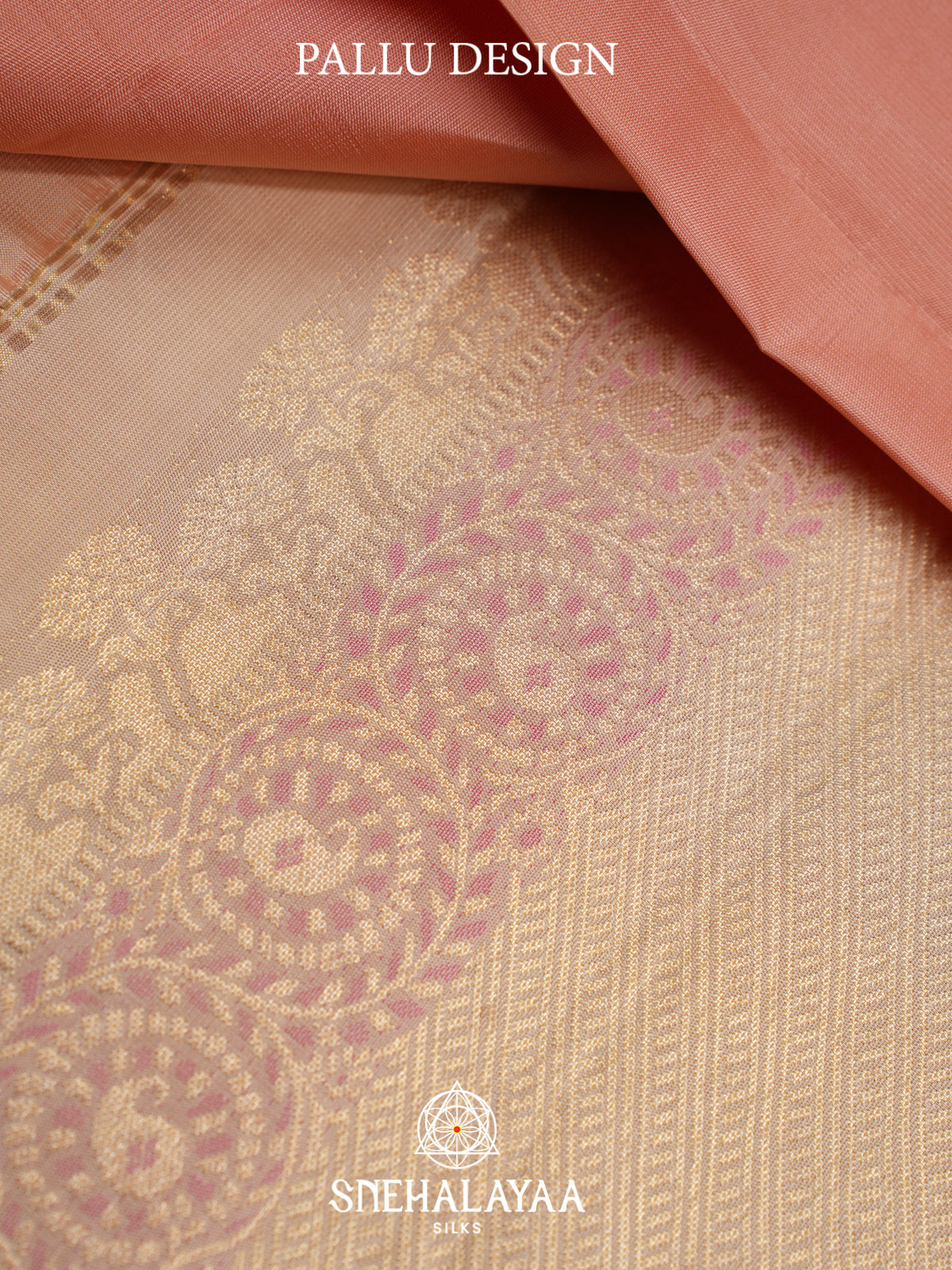 Peach Kanjivaram Silk Saree
