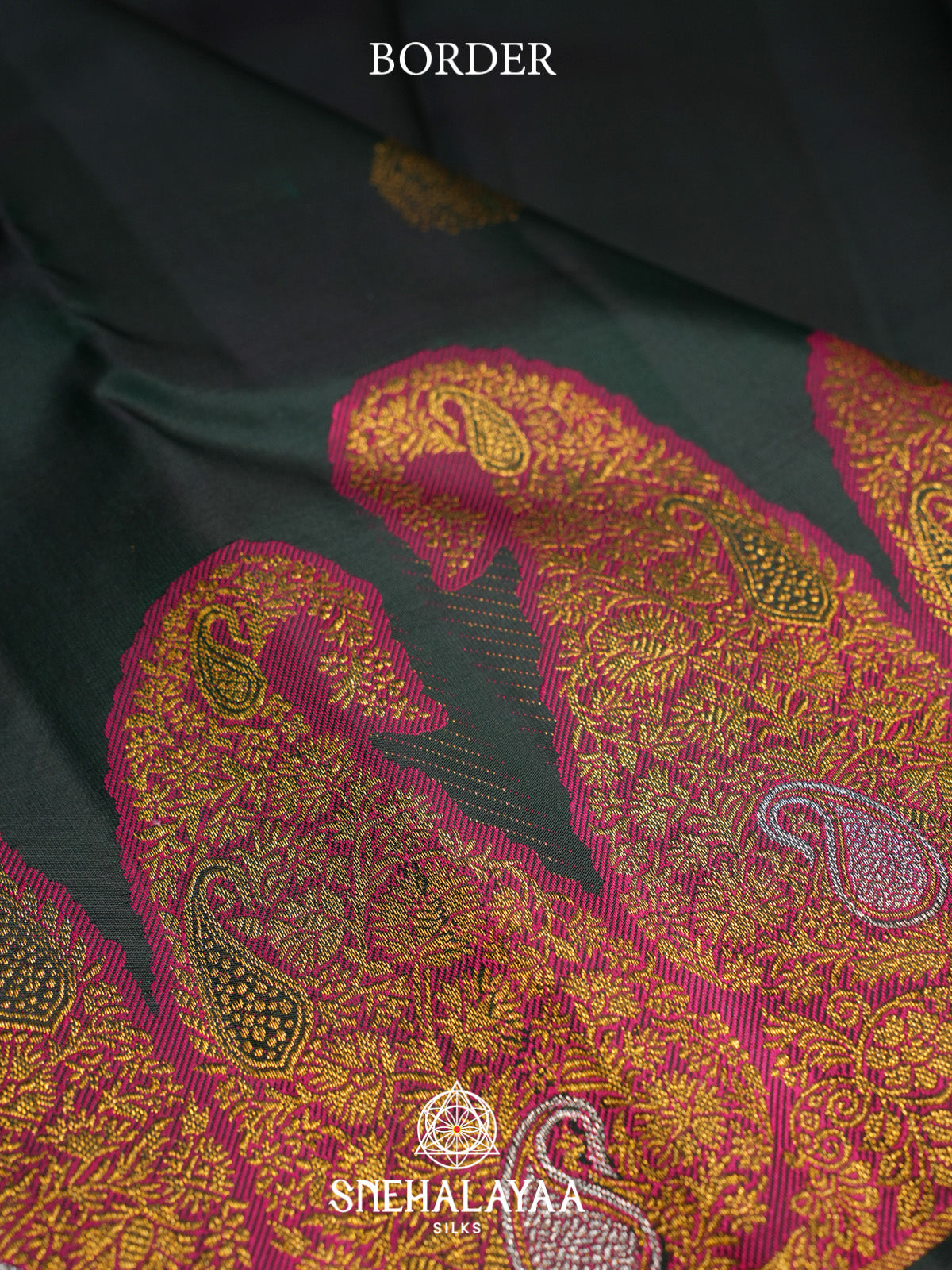 Forest Green Kanjivaram Silk Saree