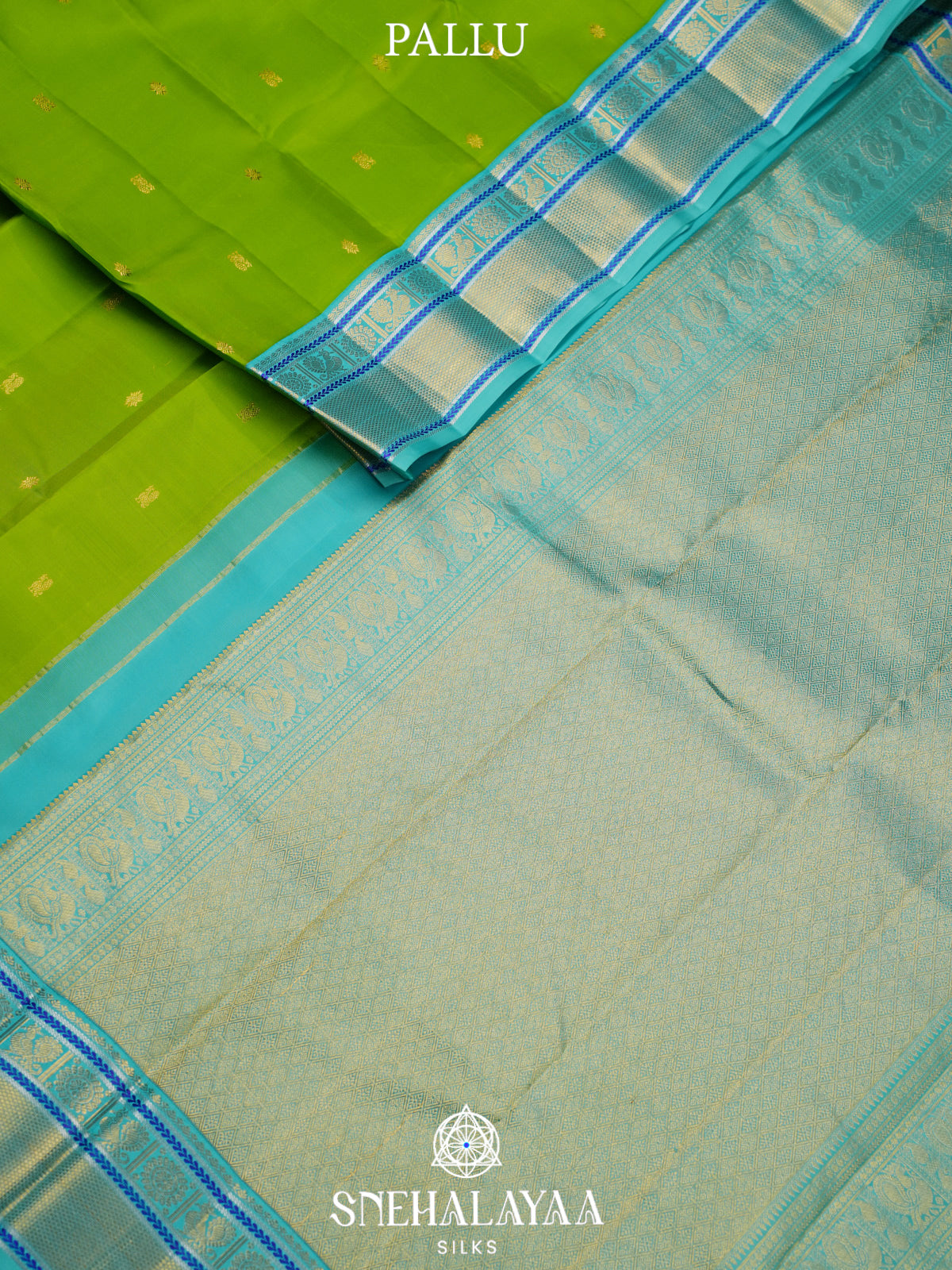 Lime Green Kanjivaram Silk Saree