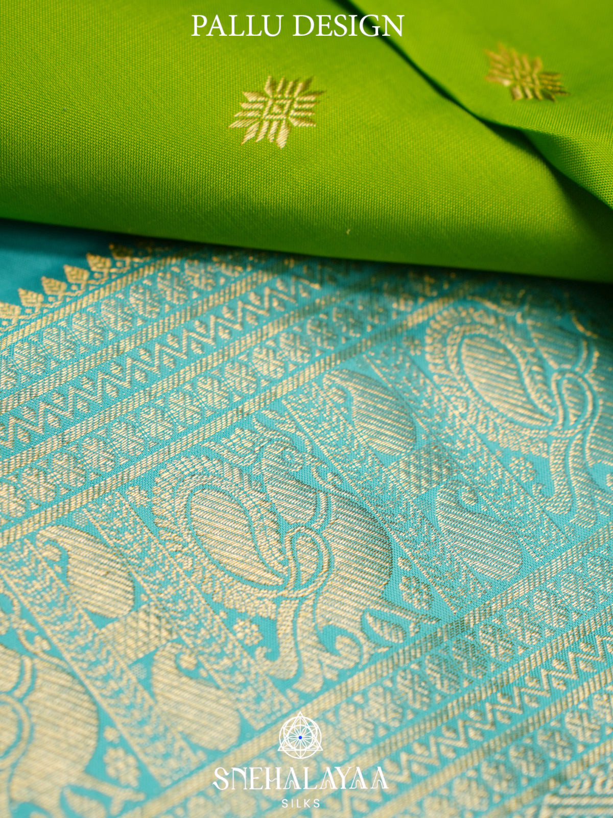 Lime Green Kanjivaram Silk Saree