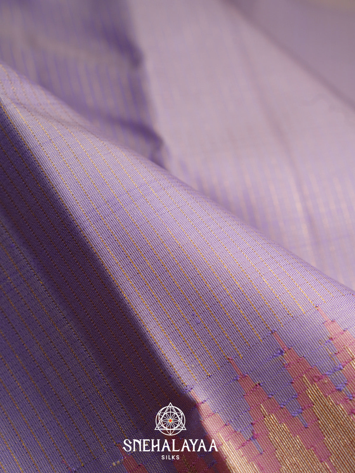 Pale Lilac Kanjivaram Silk Saree