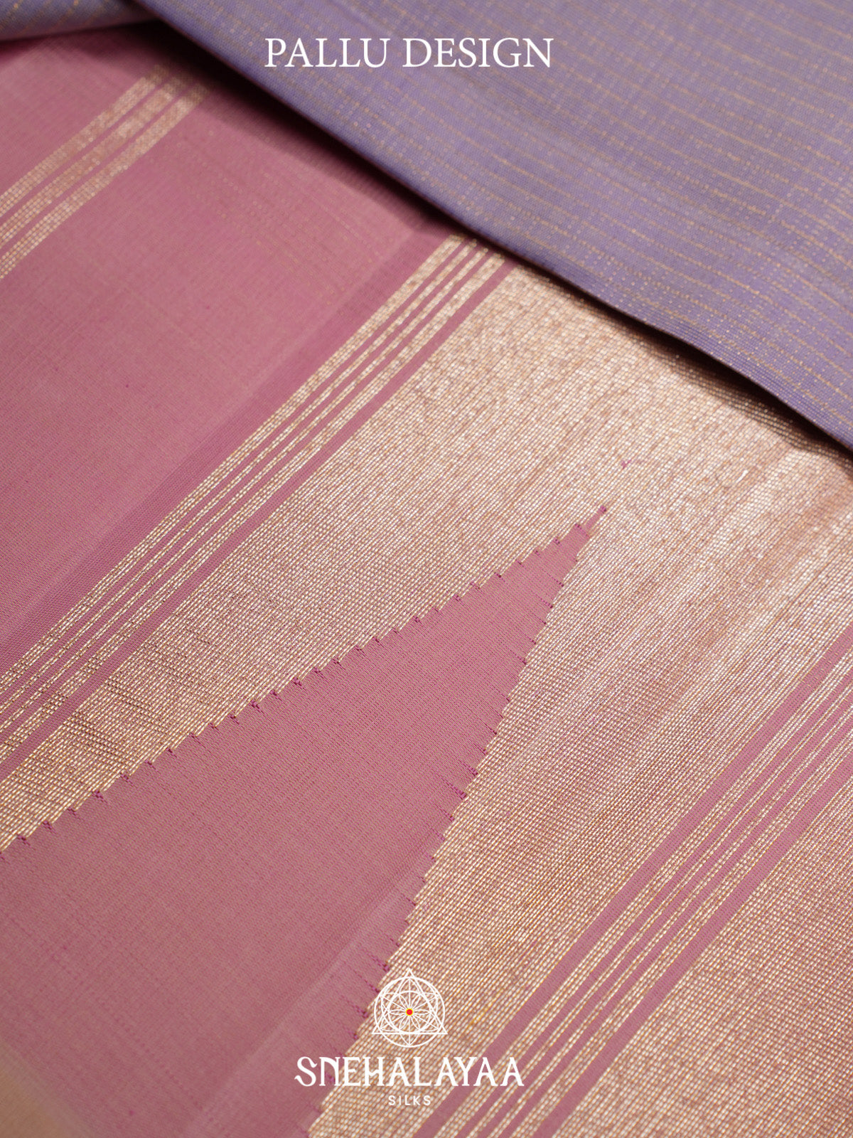 Pale Lilac Kanjivaram Silk Saree