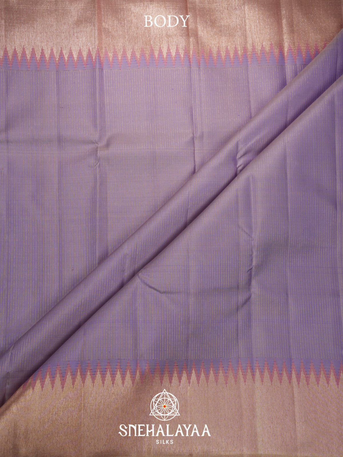Pale Lilac Kanjivaram Silk Saree
