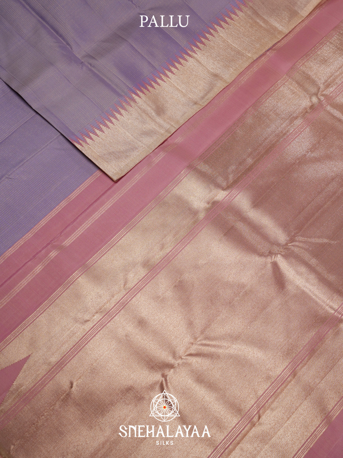 Pale Lilac Kanjivaram Silk Saree
