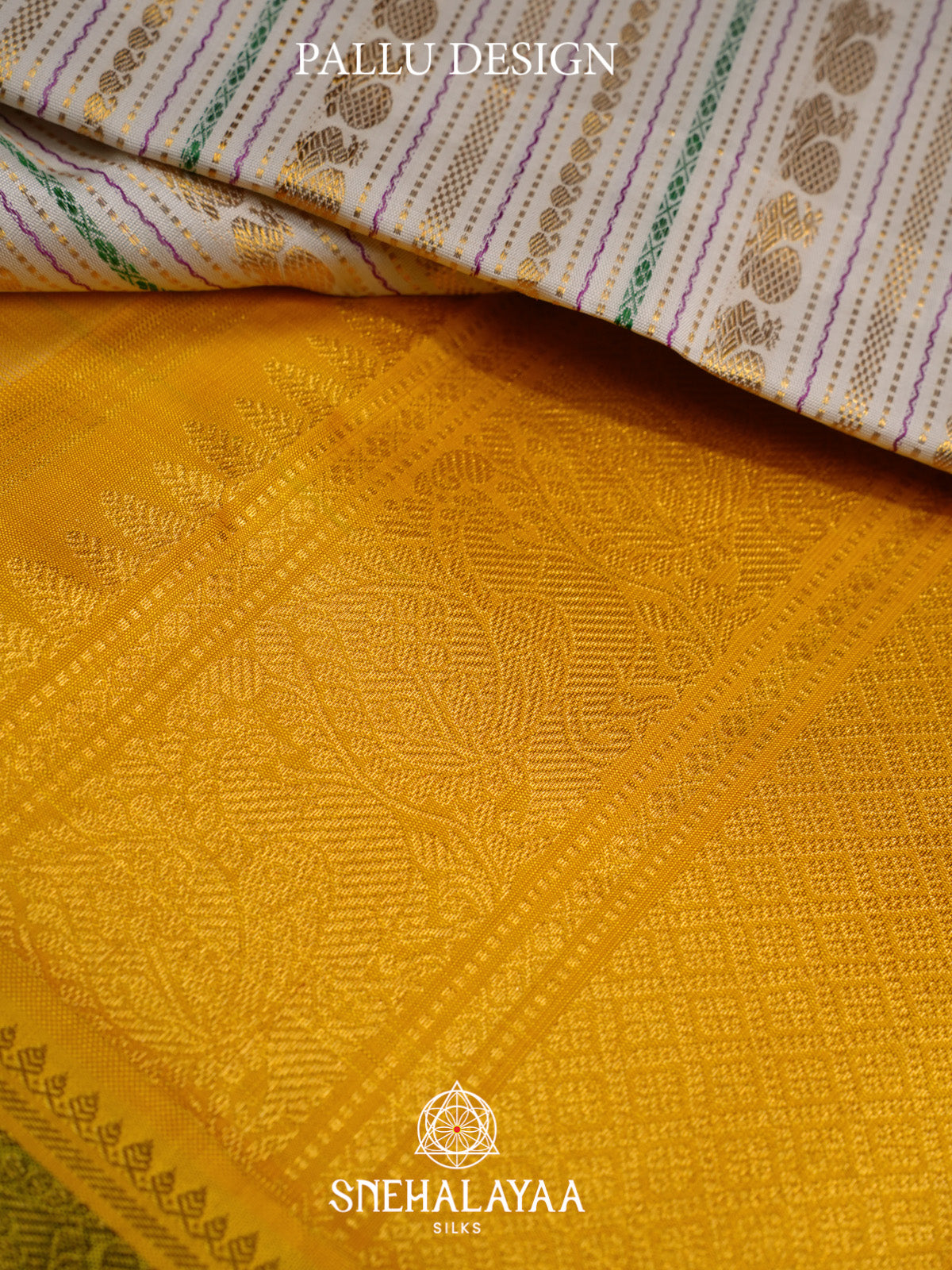 Cream Kanjivaram Silk Saree