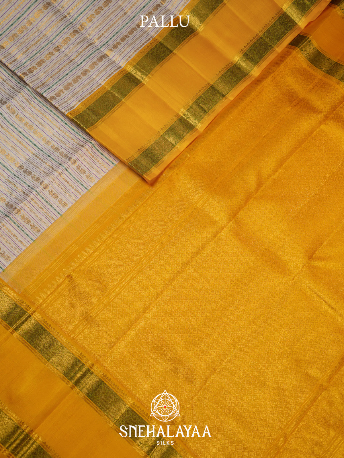 Cream Kanjivaram Silk Saree