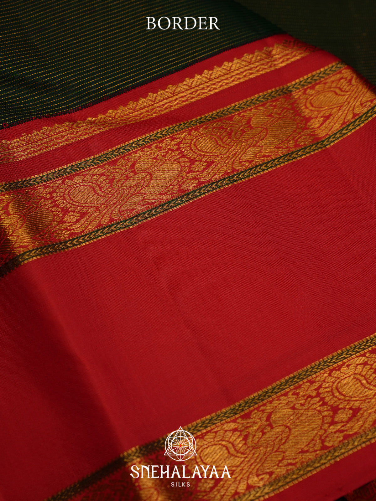 Forest Green Kanjivaram Silk Saree