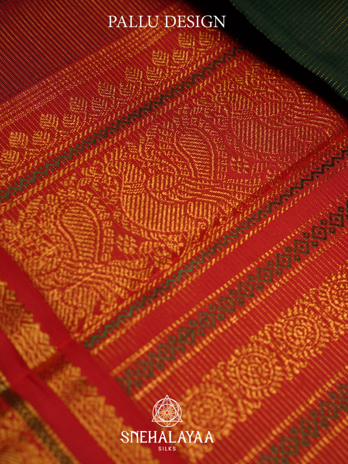 Forest Green Kanjivaram Silk Saree