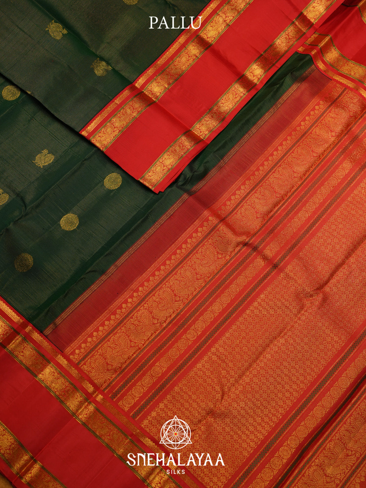 Forest Green Kanjivaram Silk Saree