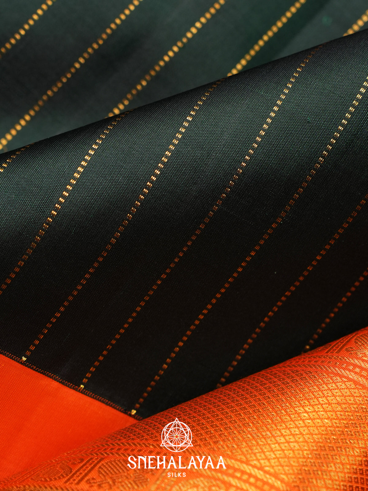Forest Green Kanjivaram Silk Saree