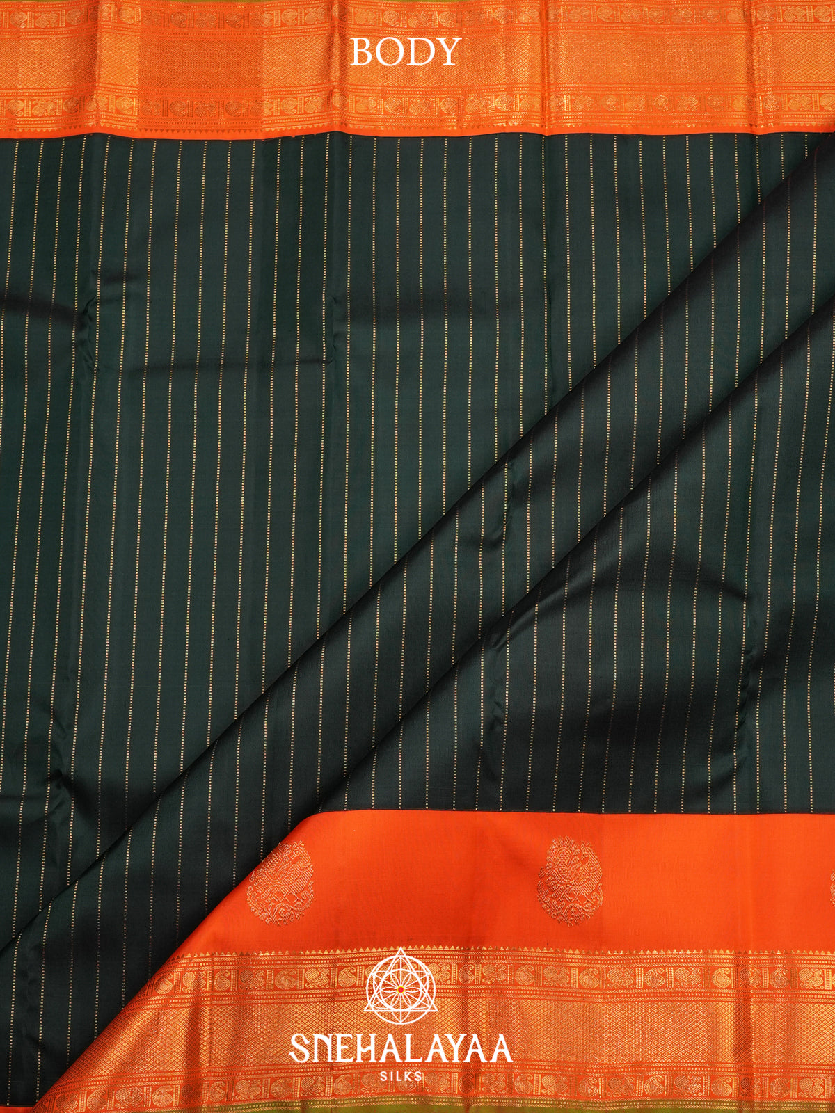 Forest Green Kanjivaram Silk Saree