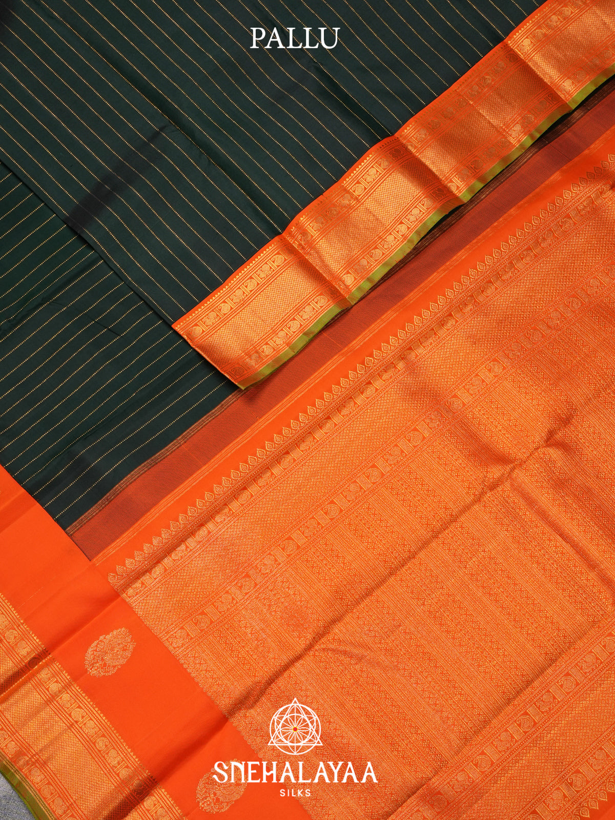Forest Green Kanjivaram Silk Saree
