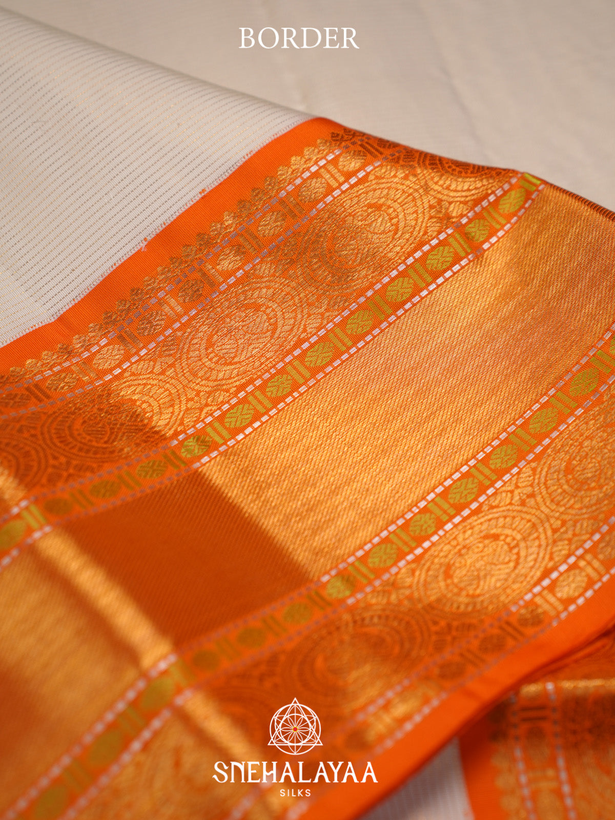 Off White Kanjivaram Silk Saree