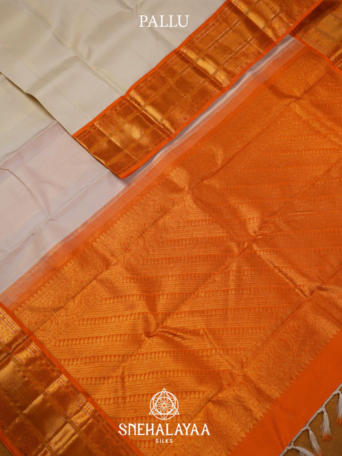 Off White Kanjivaram Silk Saree