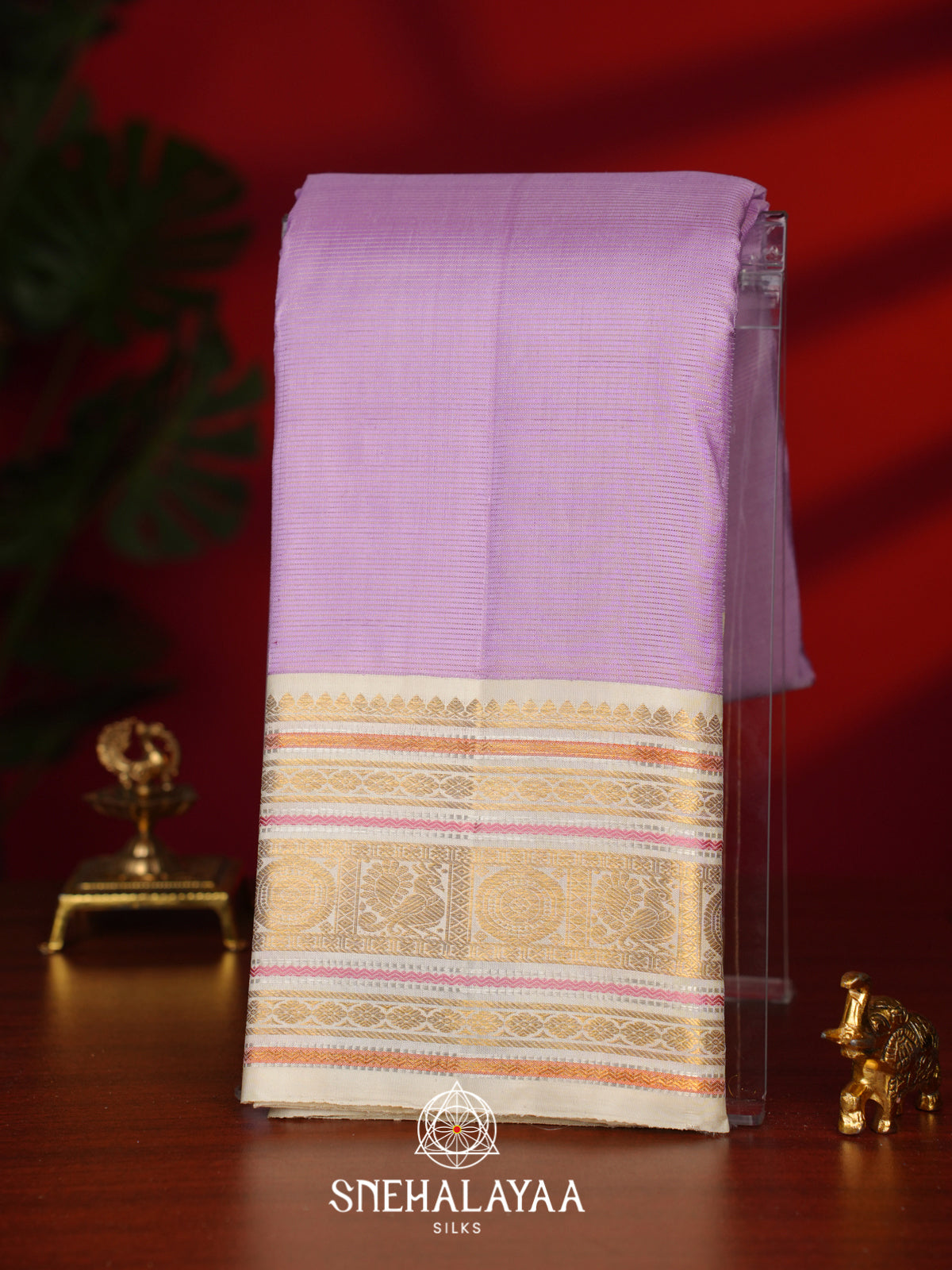 Lavender Kanjivaram Silk Saree