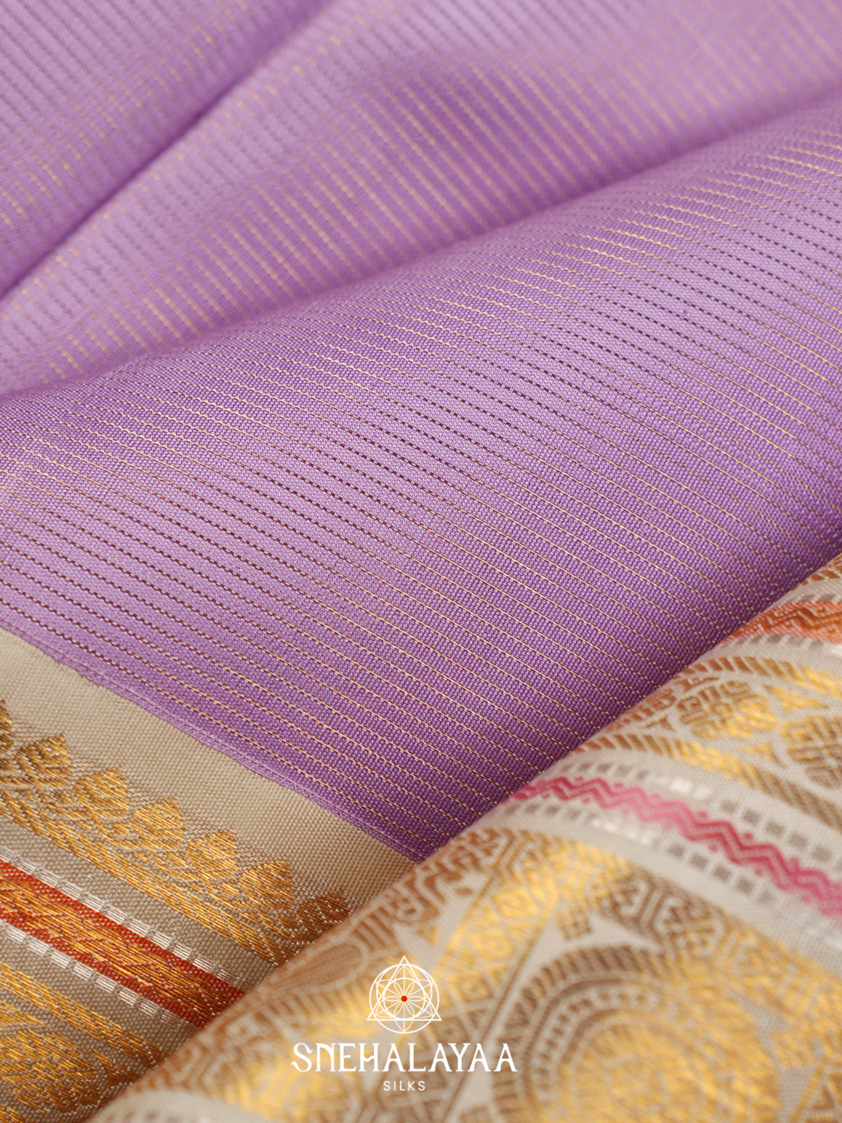 Lavender Kanjivaram Silk Saree