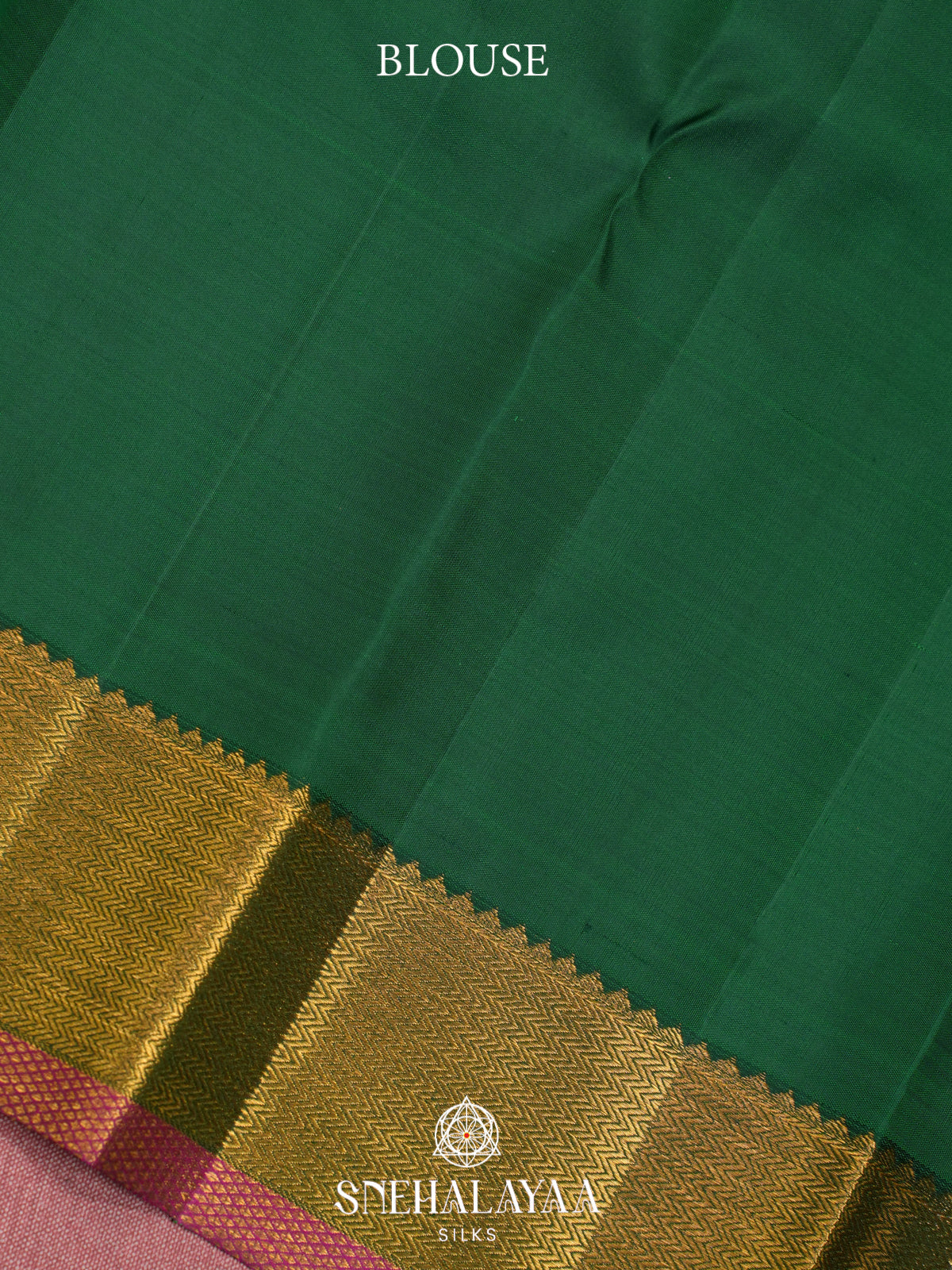 Baby Pink Kanjivaram Silk Saree with Paisley Buttas and Green Floral Zari Border