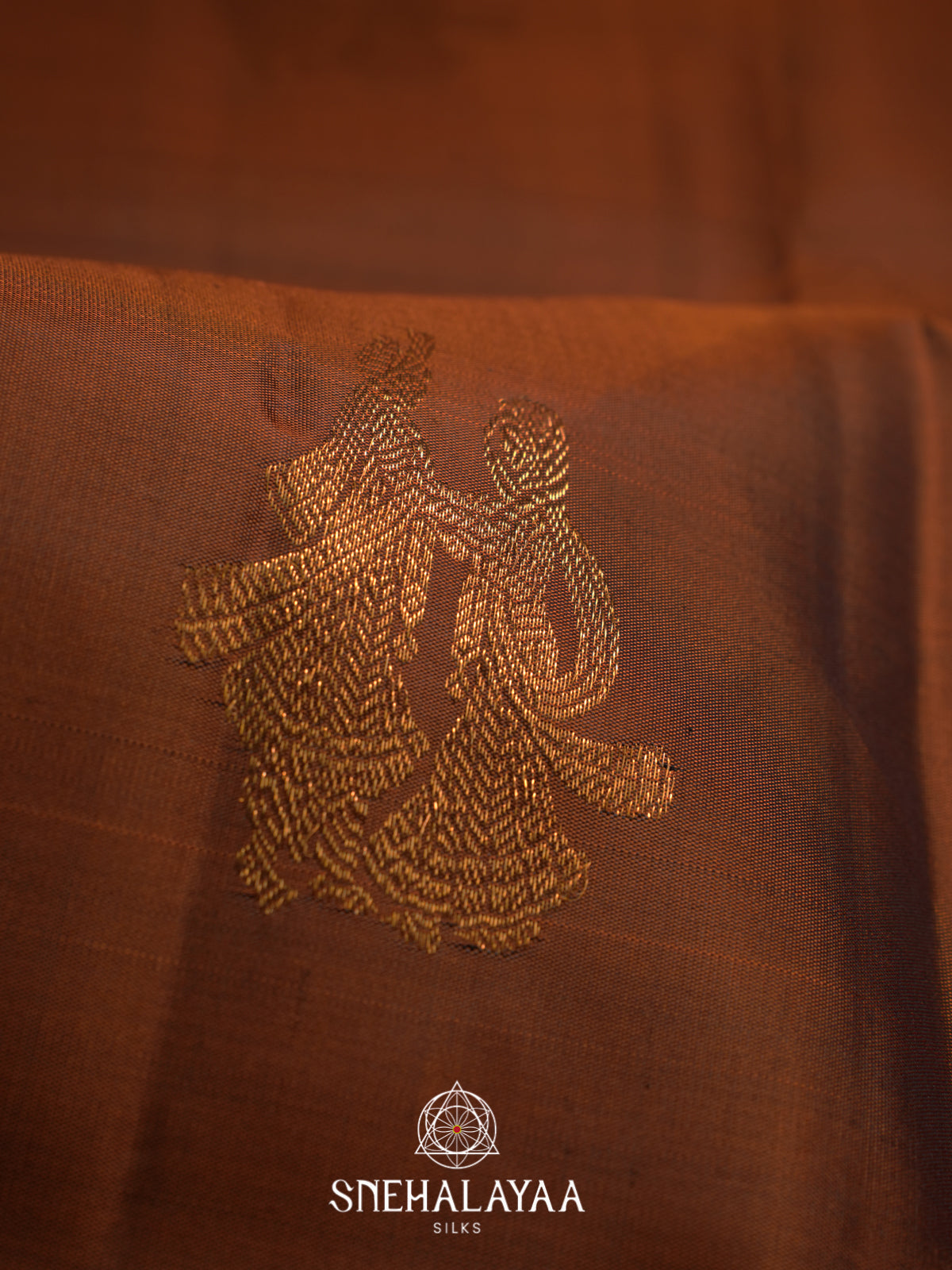 Brown Kanjivaram Silk Saree