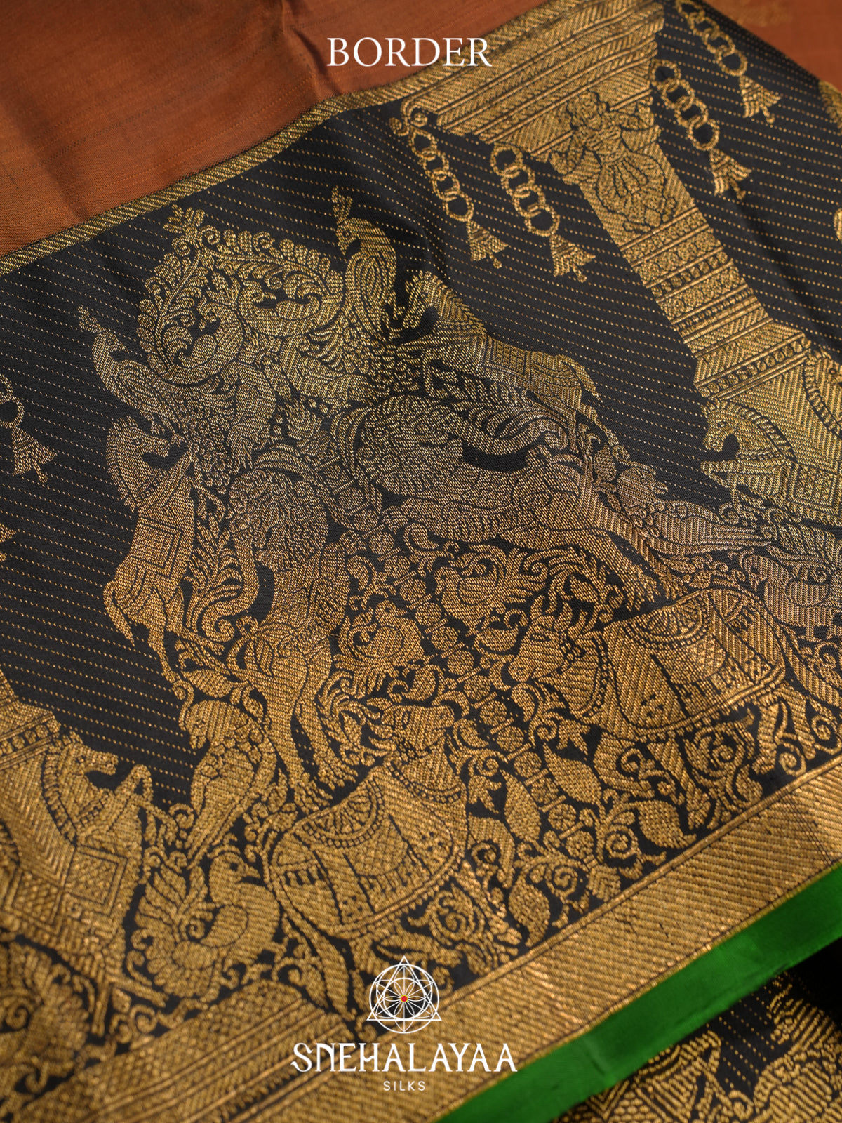 Brown Kanjivaram Silk Saree