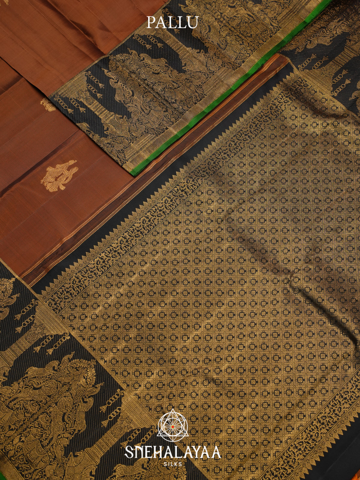 Brown Kanjivaram Silk Saree