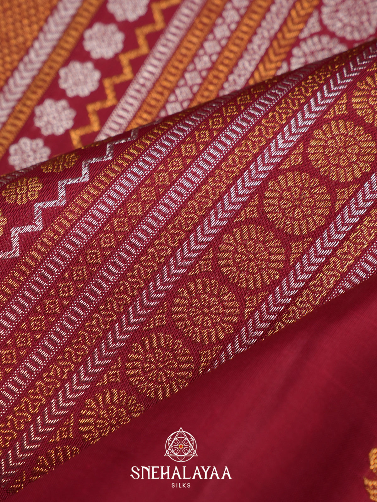 Maroon Kanjivaram Silk Saree