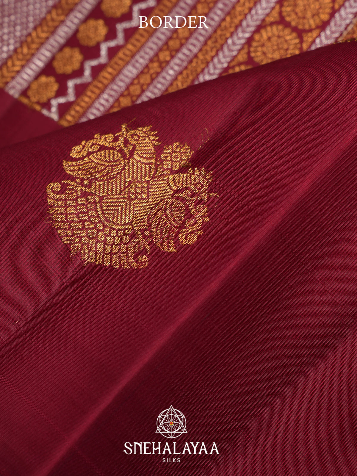 Maroon Kanjivaram Silk Saree
