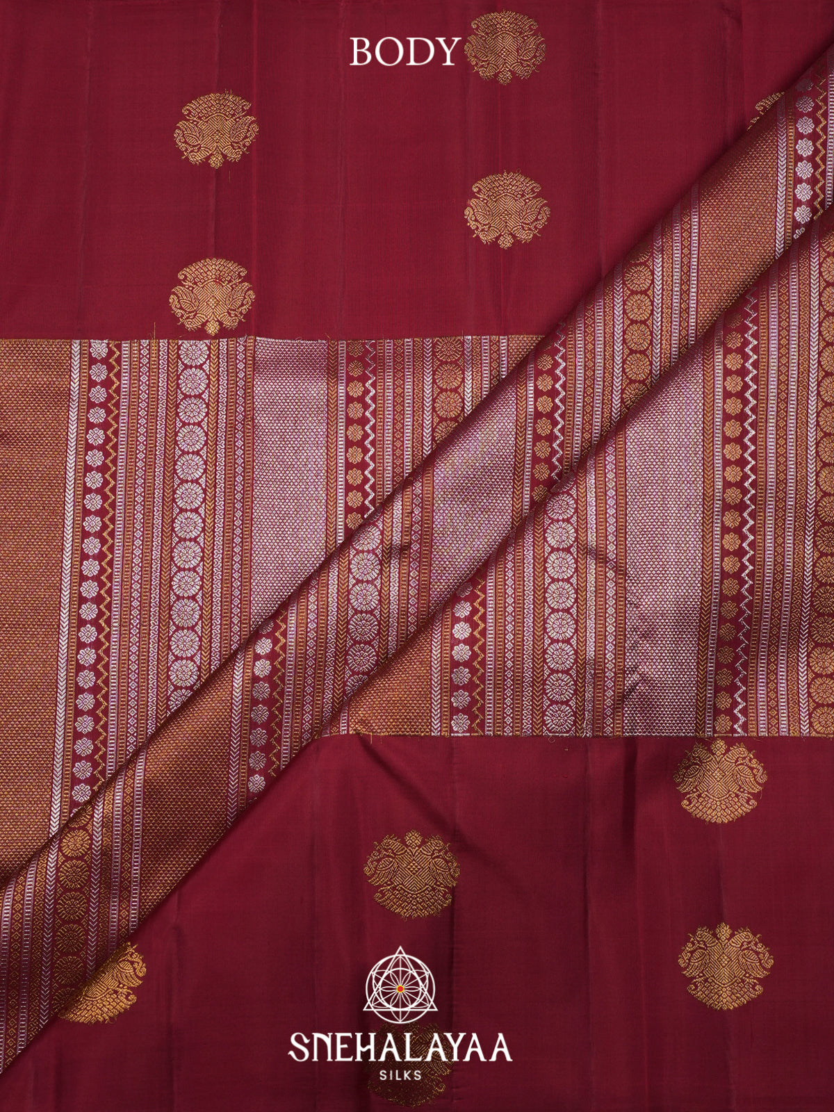 Maroon Kanjivaram Silk Saree