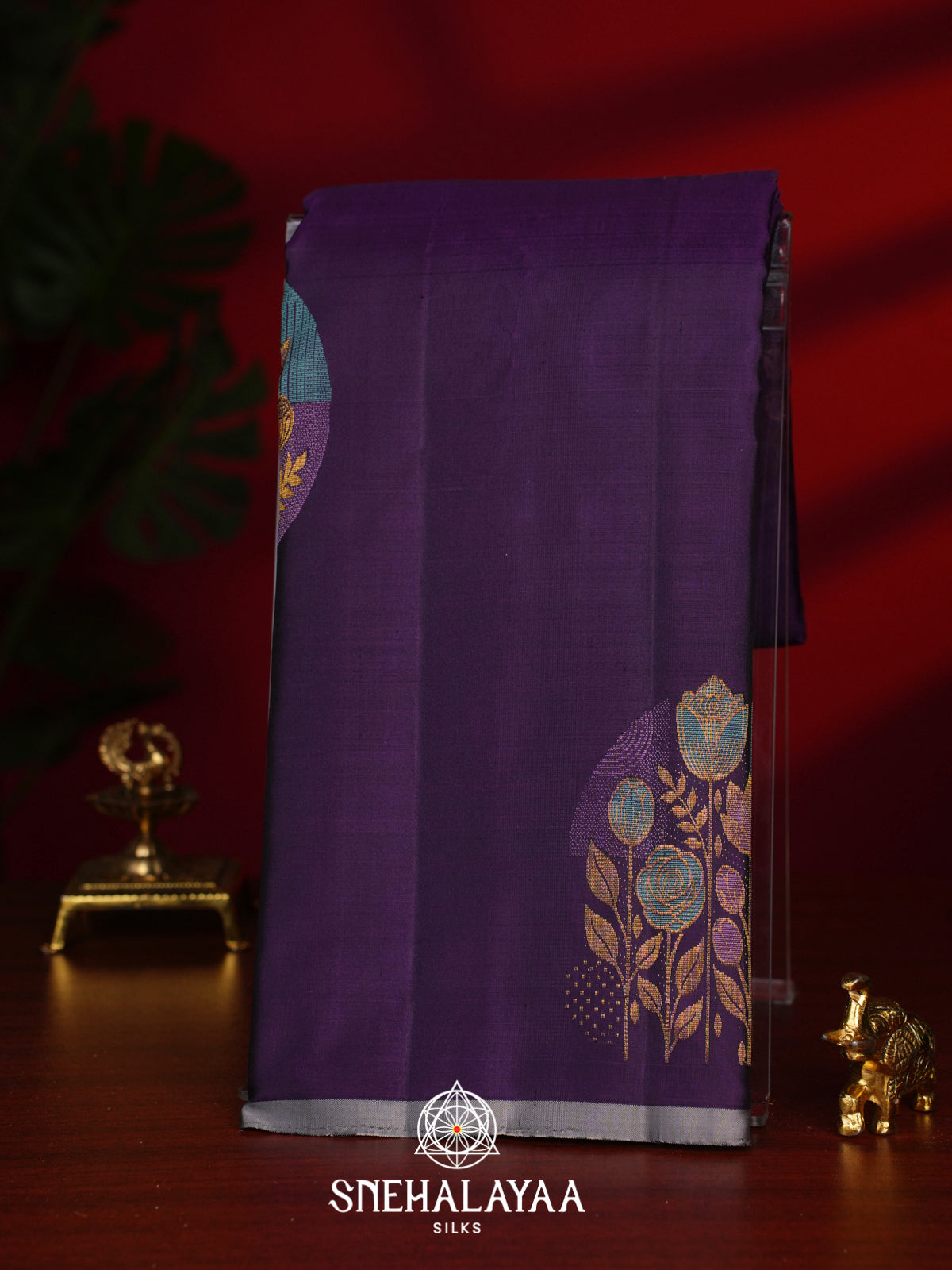 Purple Kanjivaram Silk Saree