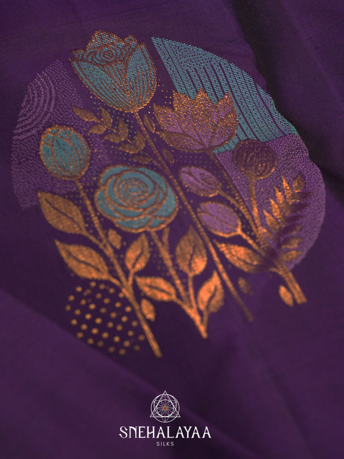 Purple Kanjivaram Silk Saree