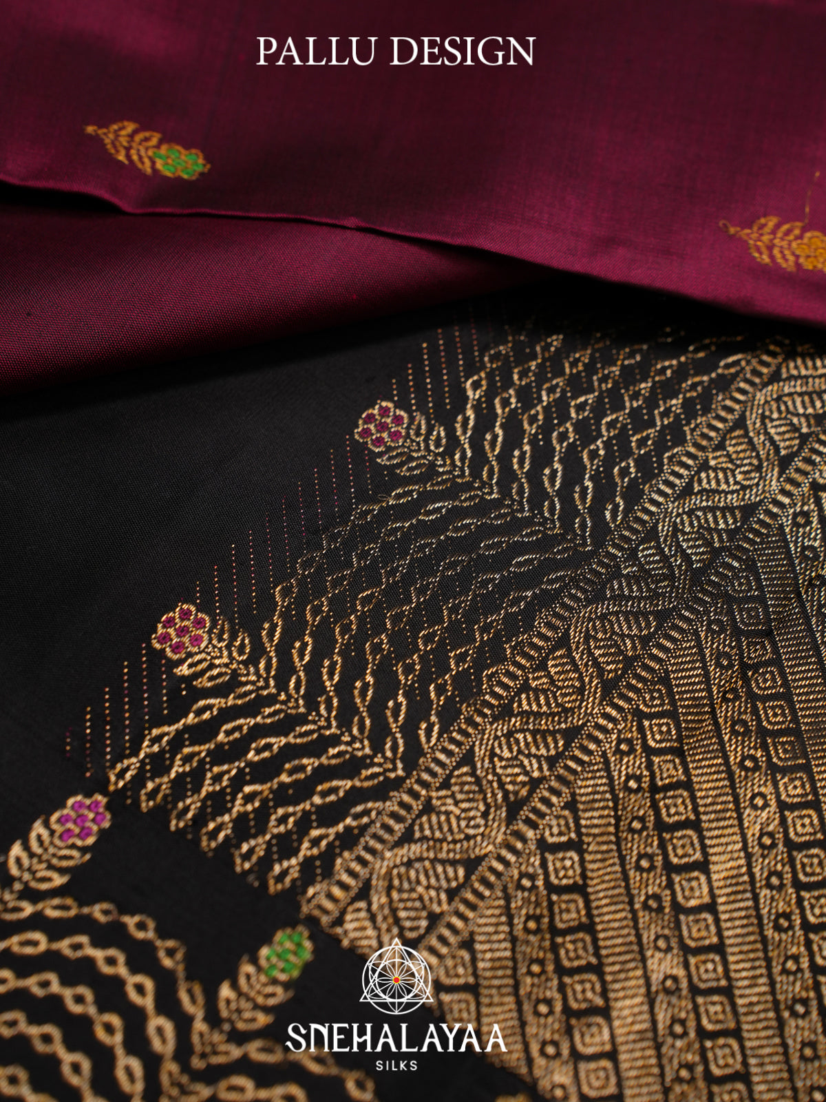Wine Red Kanjivaram Silk Saree