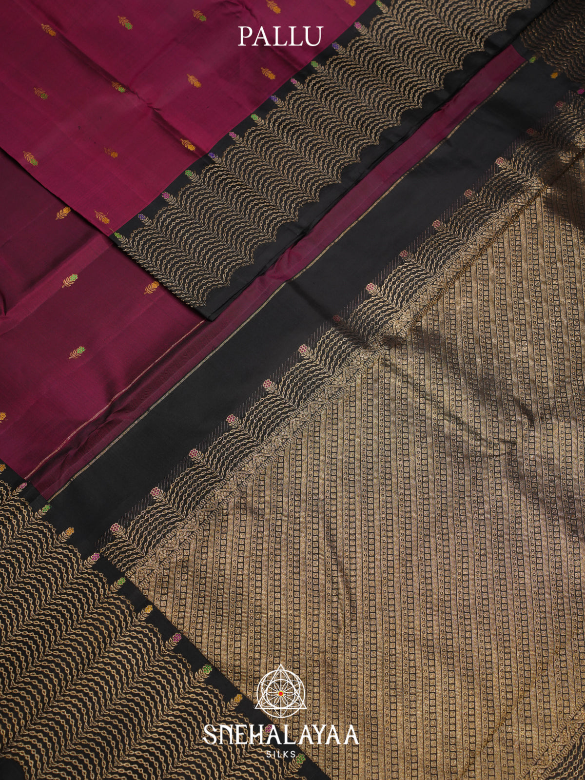 Wine Red Kanjivaram Silk Saree