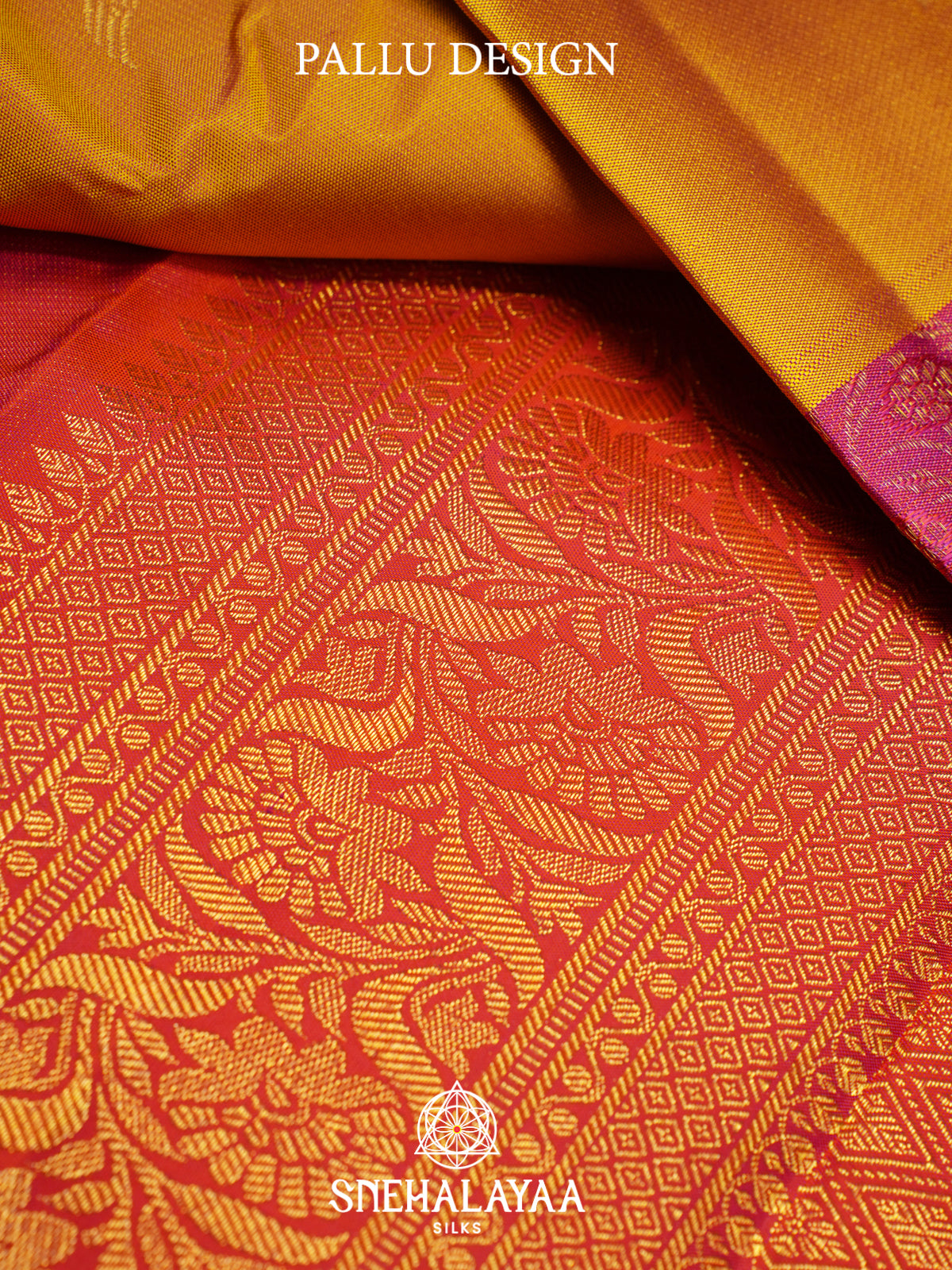Golden Kanjivaram Silk Saree