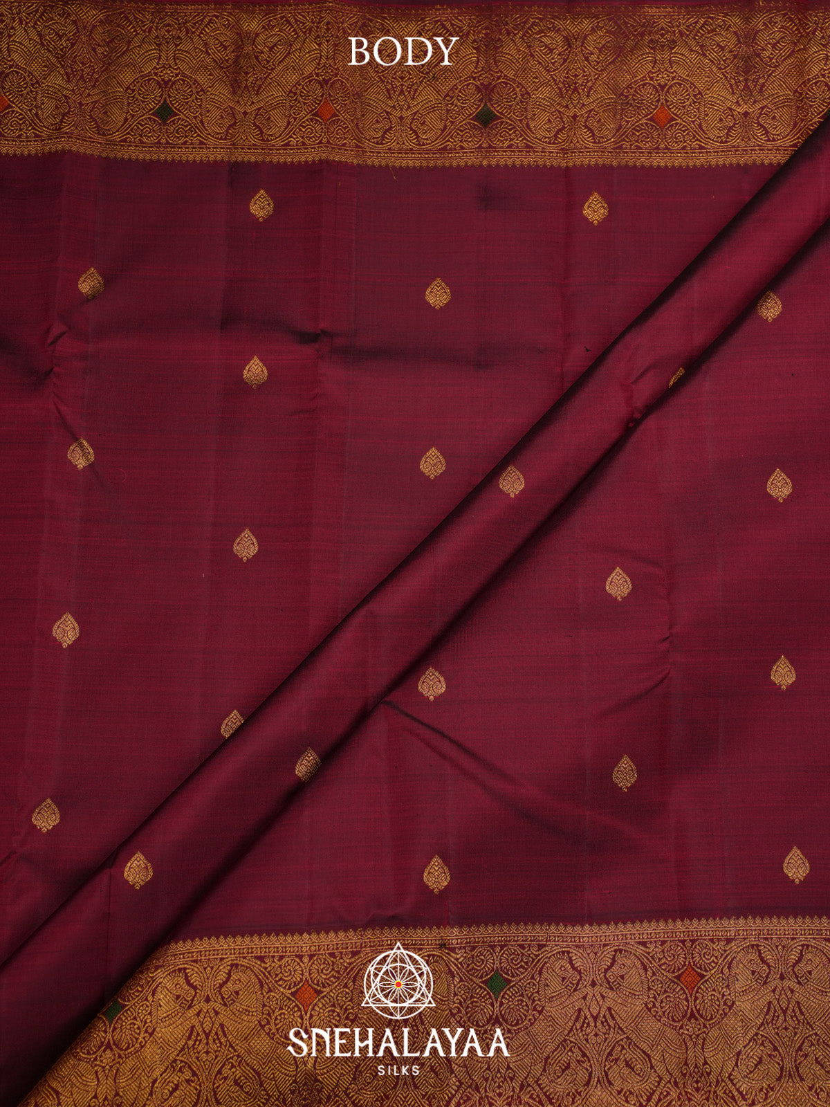 Maroon Kanjivaram Silk Saree