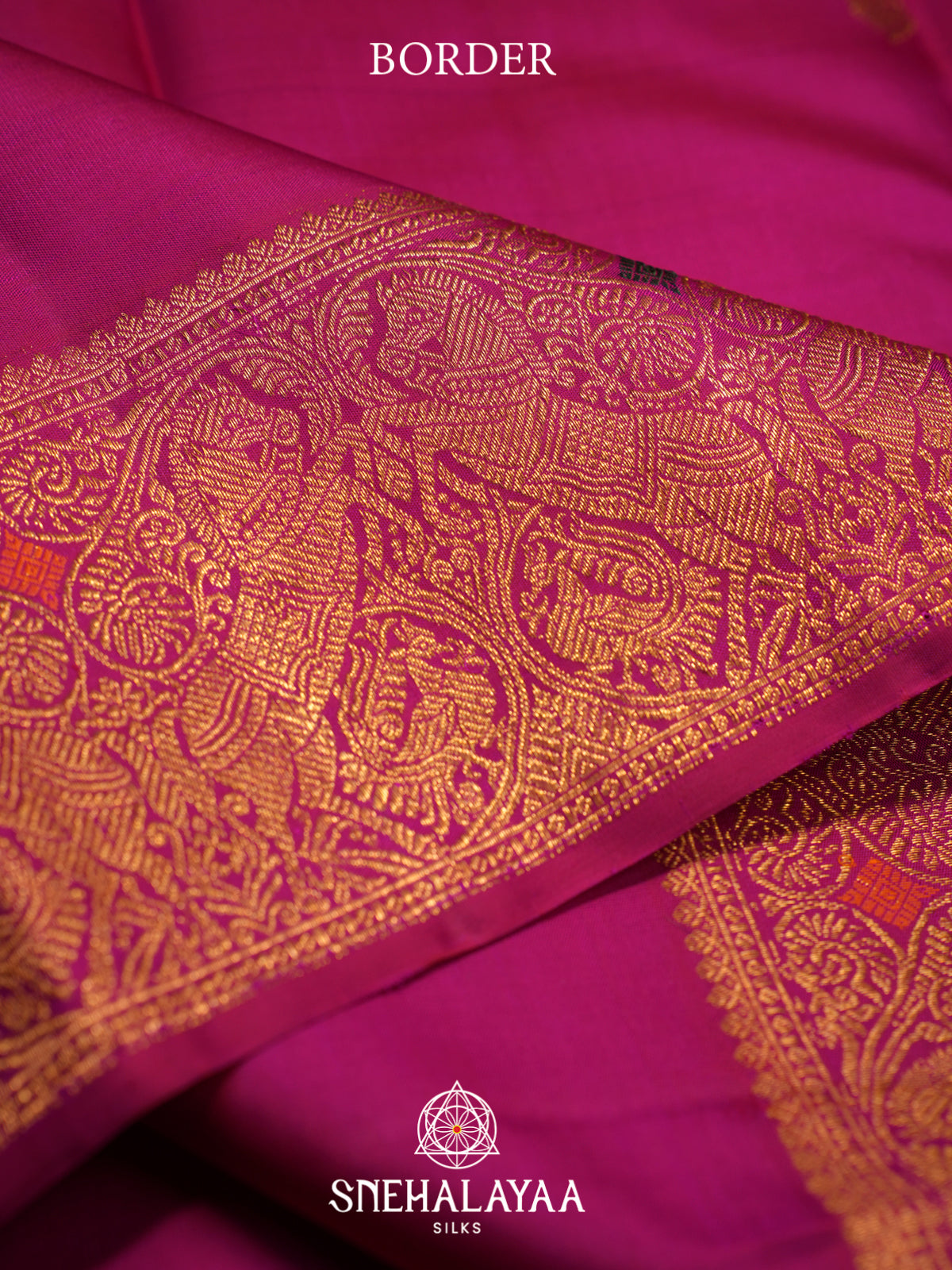 Mulberry Pink Kanjivaram Silk Saree