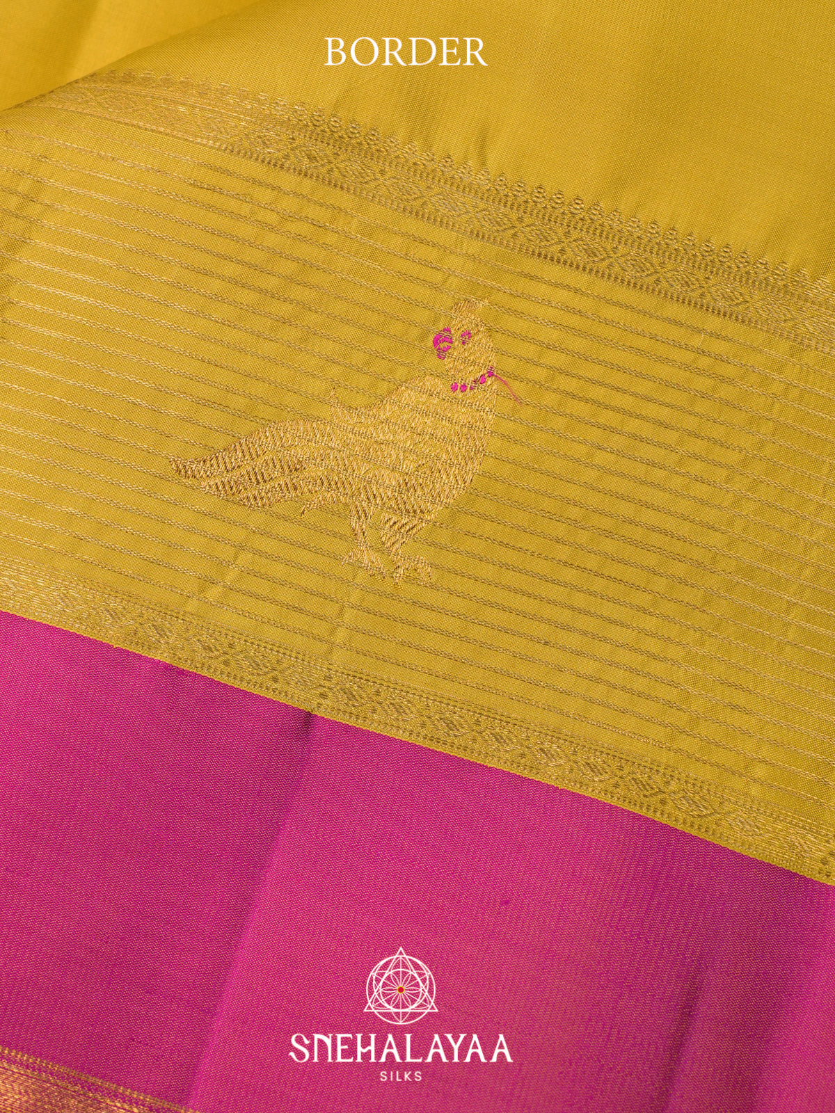 Lemon Yellow Kanjivaram Silk Saree