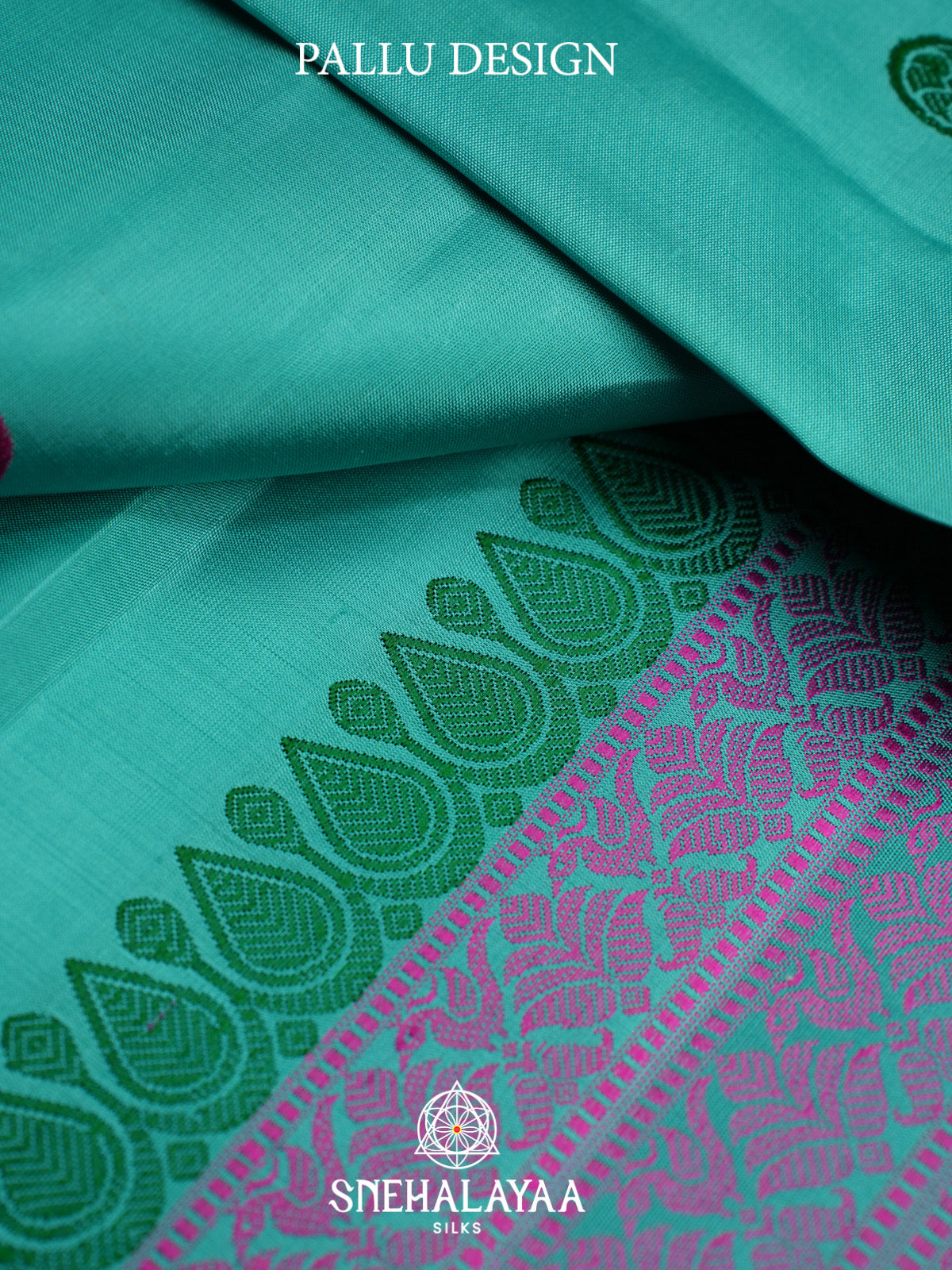 Sea foam Green Kanjivaram Silk Saree