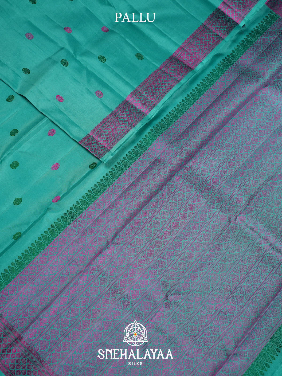 Sea foam Green Kanjivaram Silk Saree