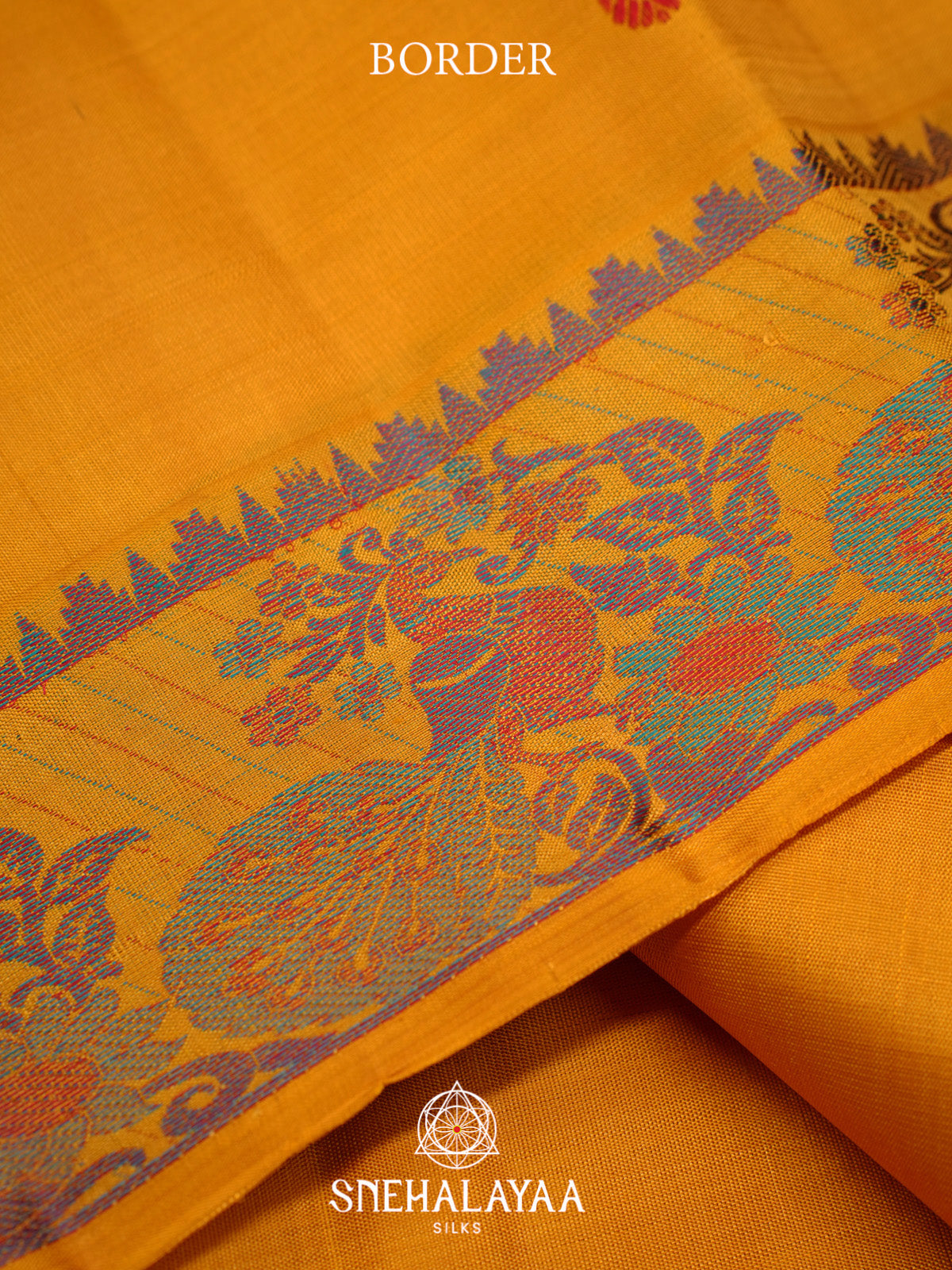 Mango Yellow Kanjivaram Silk Saree