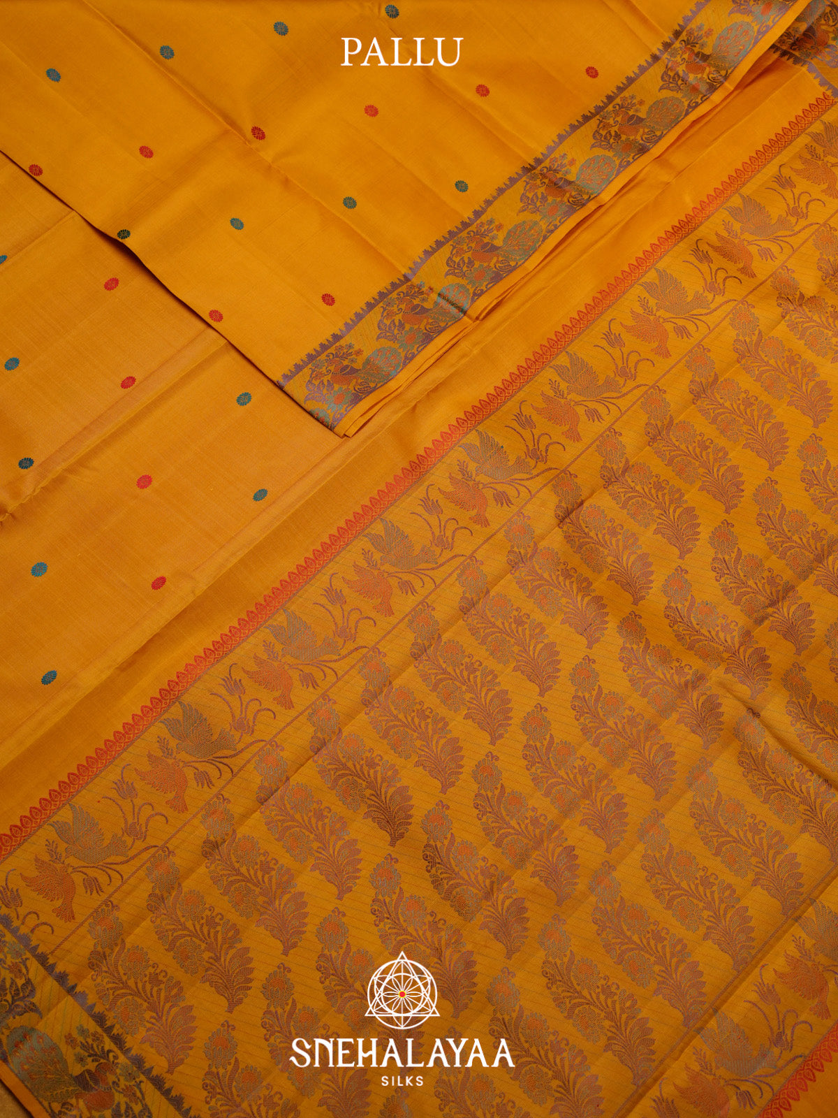 Mango Yellow Kanjivaram Silk Saree