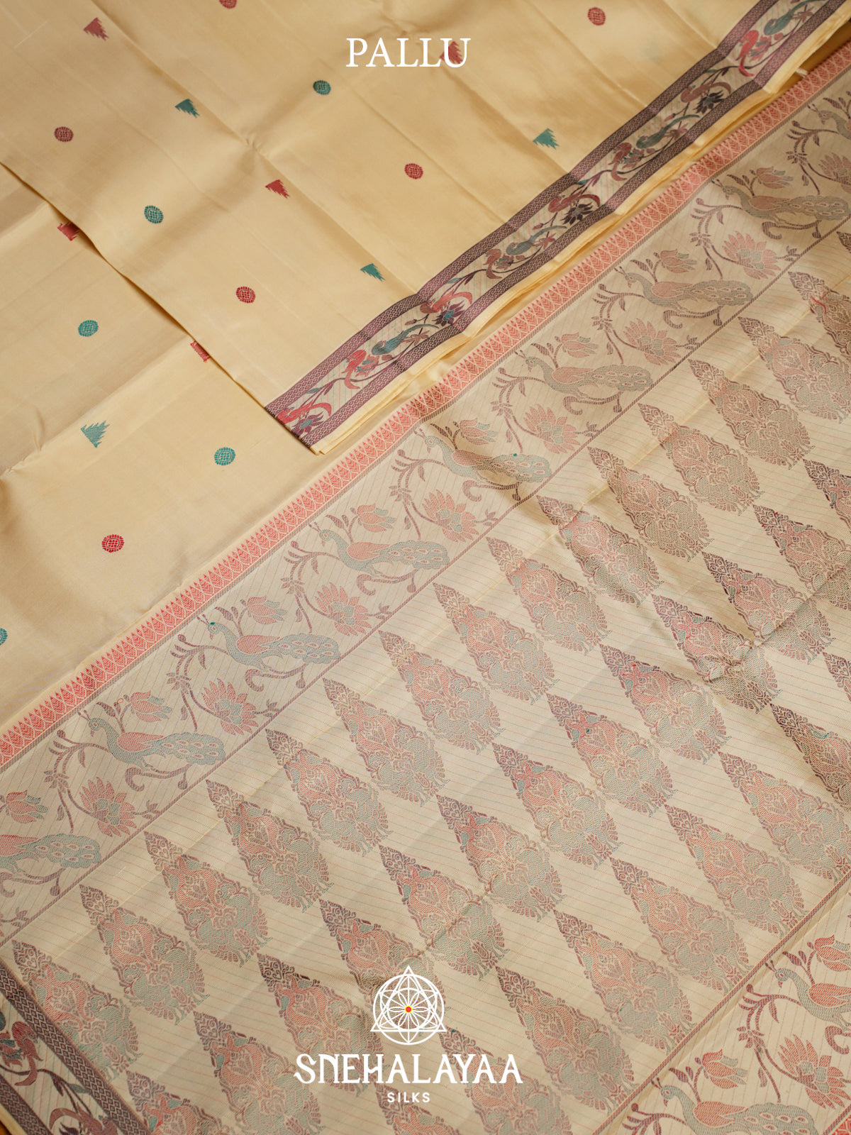 Pale Yellow Kanjivaram Silk Saree