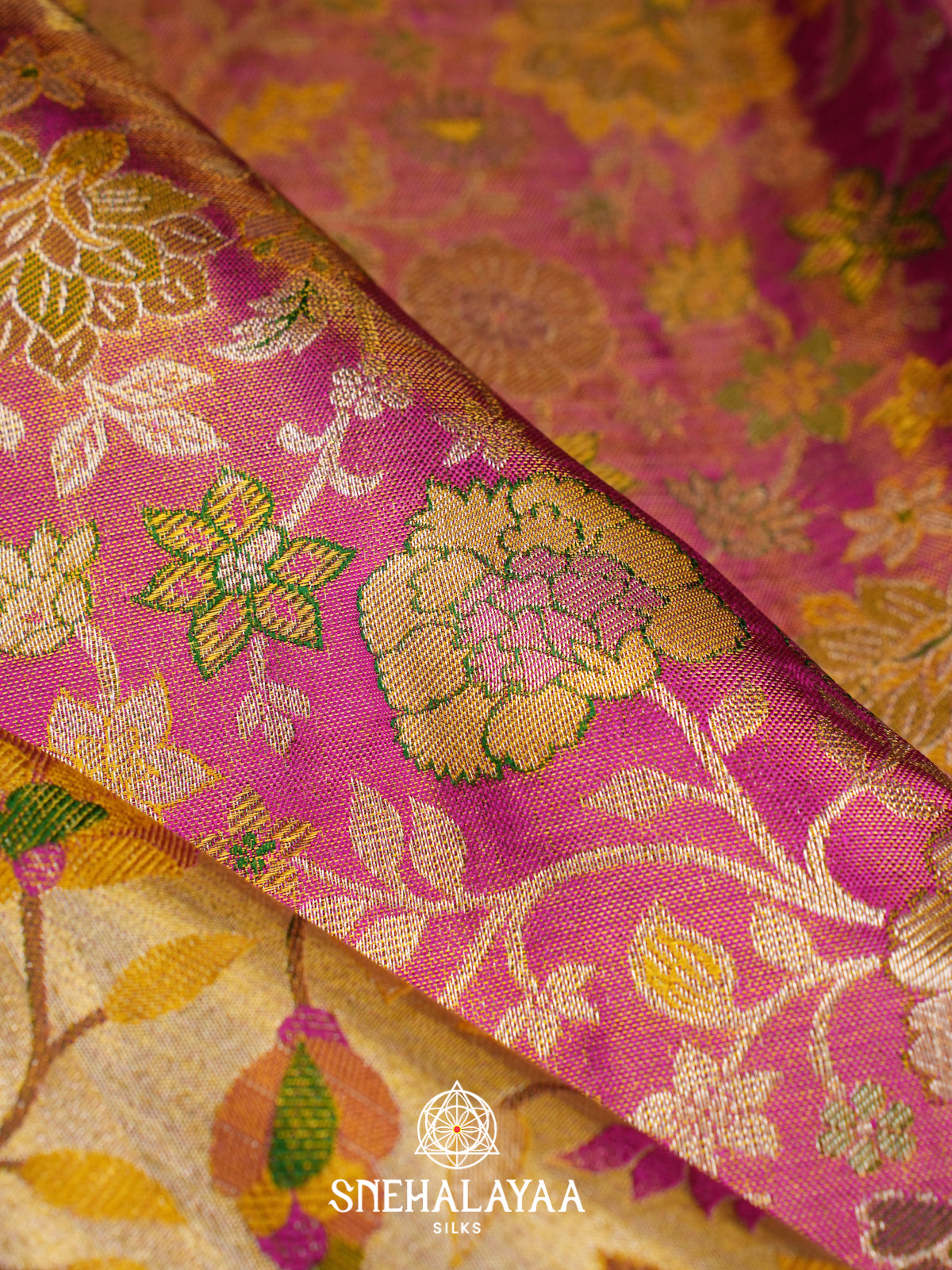 Pink Kanjivaram Silk Saree